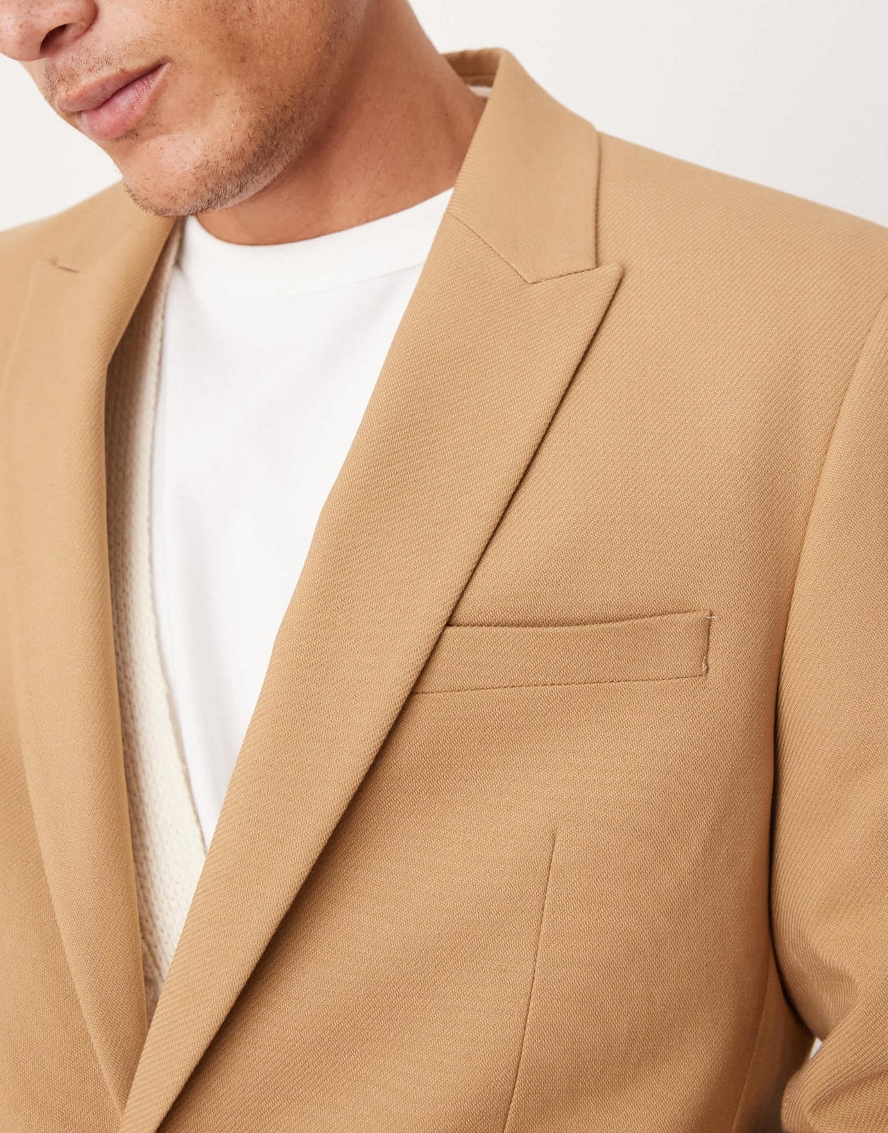 ASOS DESIGN regular suit jacket in camel twill - ASOS Sample Sale