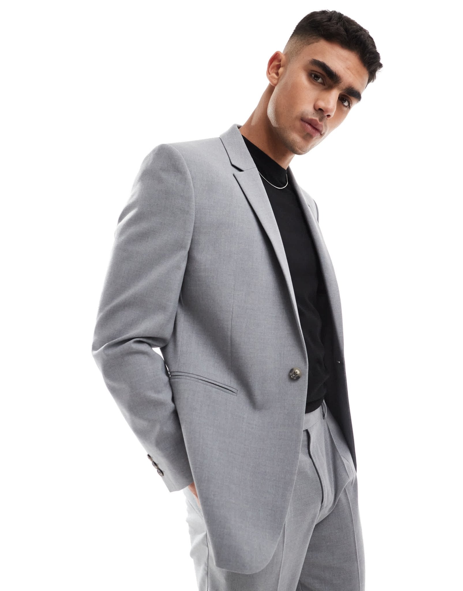 ASOS DESIGN regular suit jacket in grey - ASOS Sample Sale