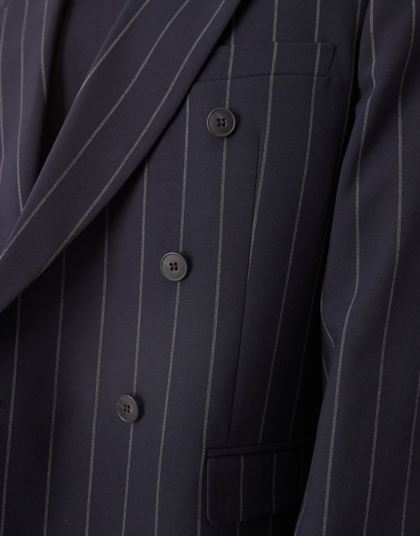 ASOS DESIGN relaxed blazer in navy pinstripe - ASOS Sample Sale