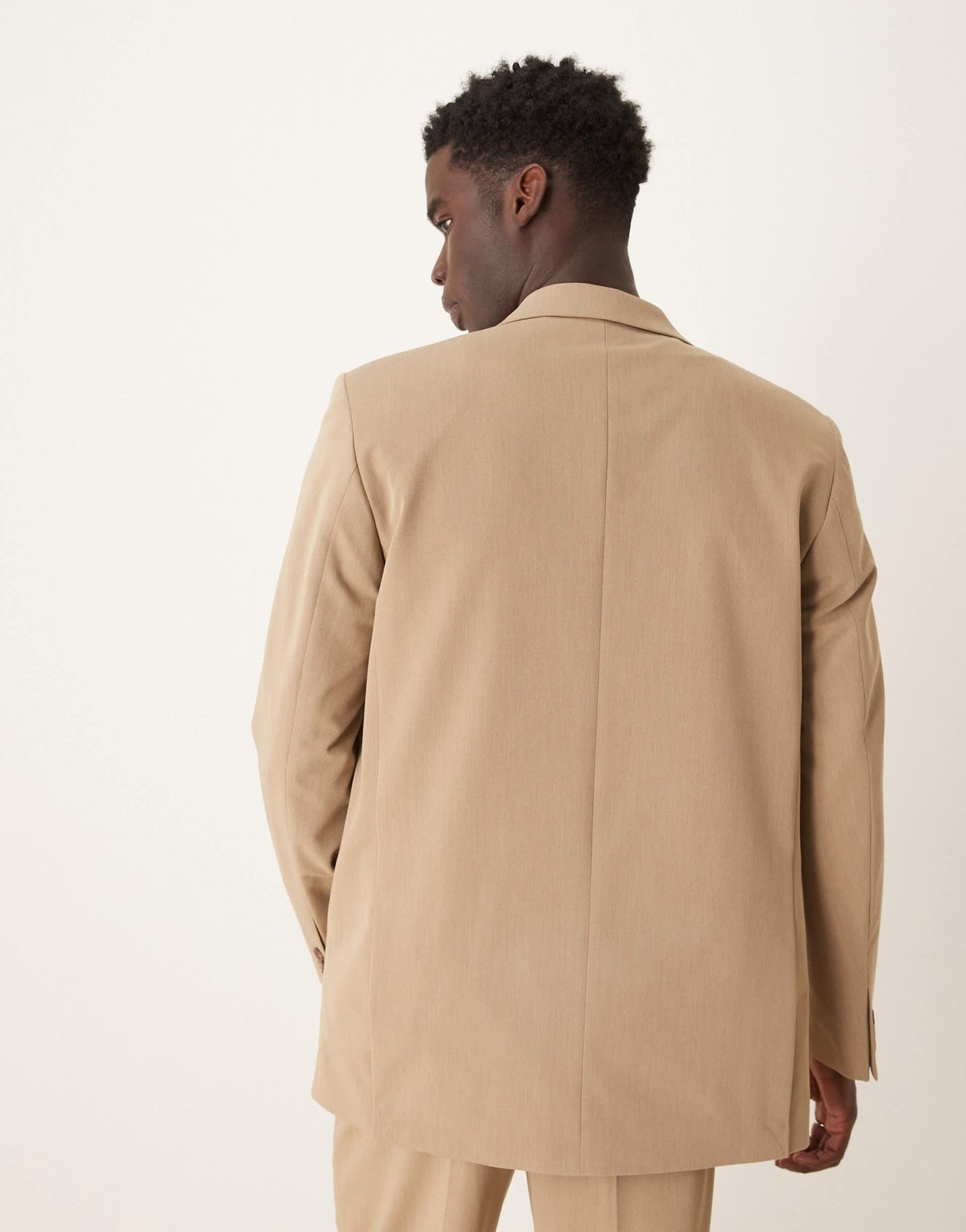 ASOS DESIGN relaxed double breasted suit jacket in dark stone - ASOS Sample Sale