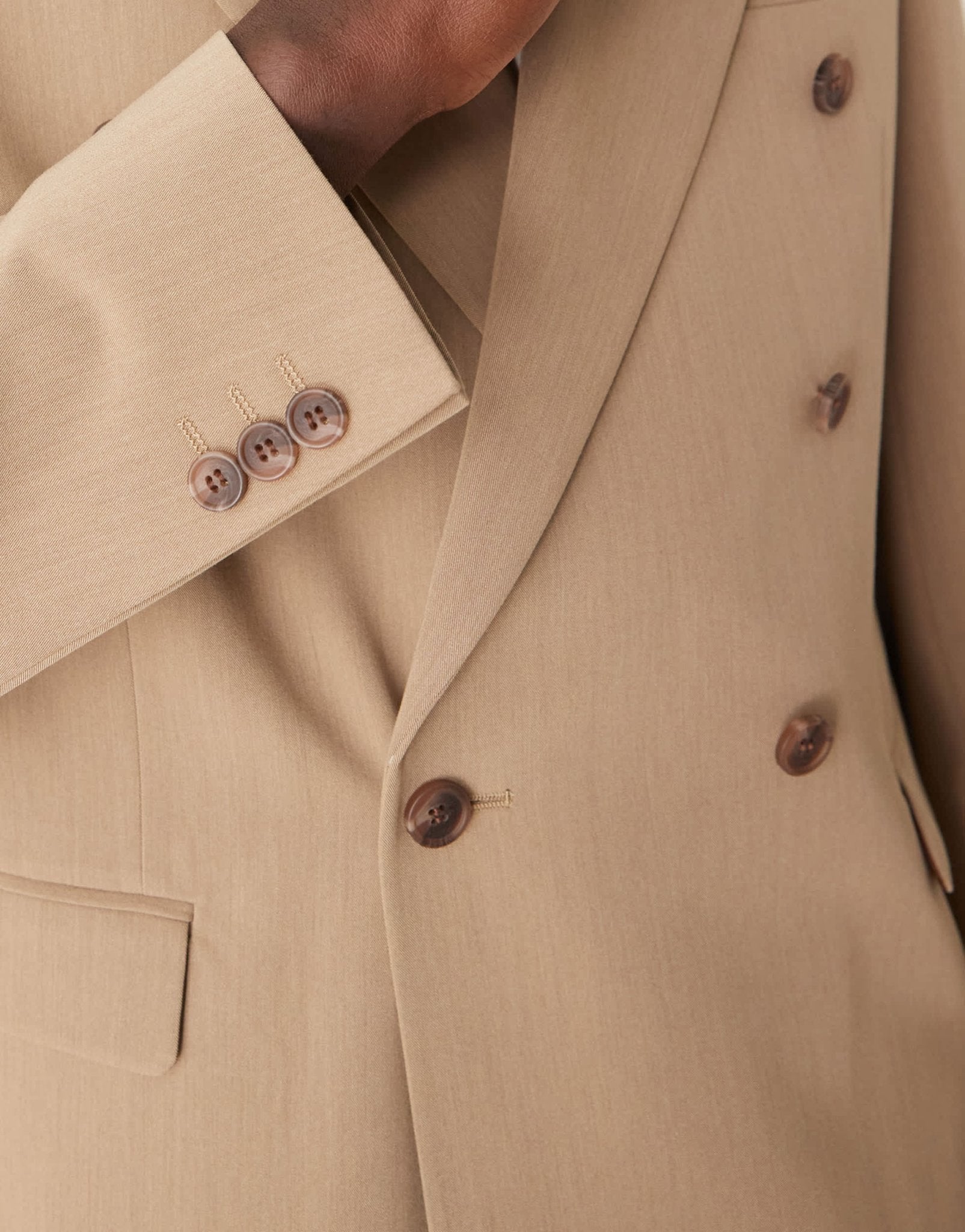ASOS DESIGN relaxed double breasted suit jacket in dark stone - ASOS Sample Sale