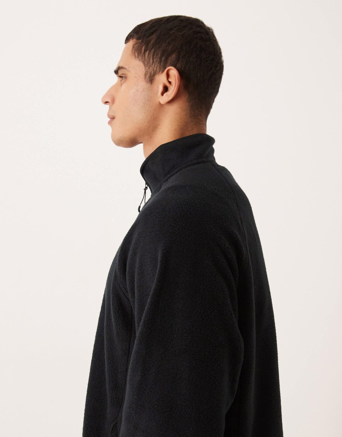 ASOS DESIGN relaxed funnel neck quarter zip fleece sweatshirt in black - ASOS Sample Sale