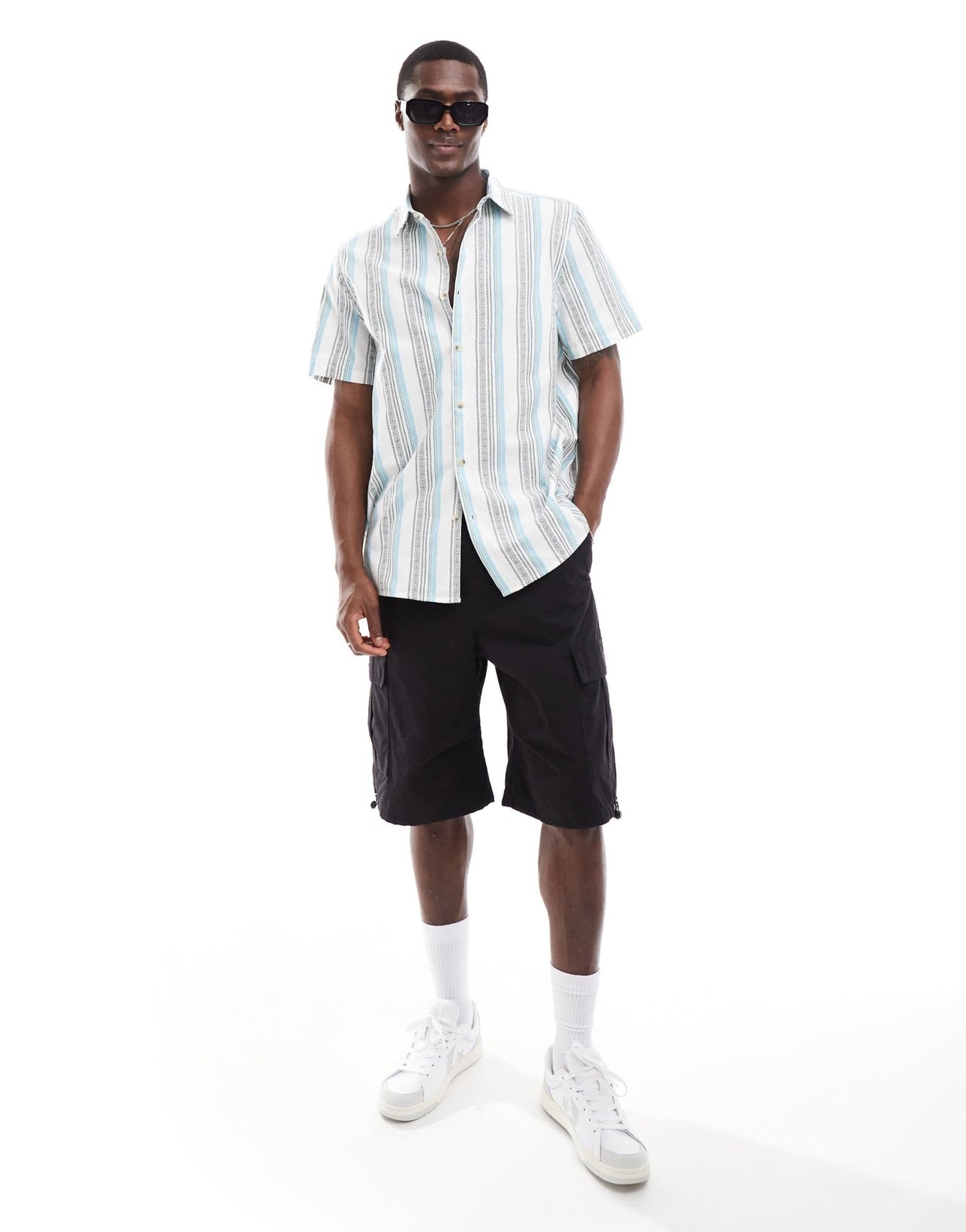 ASOS DESIGN relaxed shirt in aztec stripe - ASOS Sample Sale