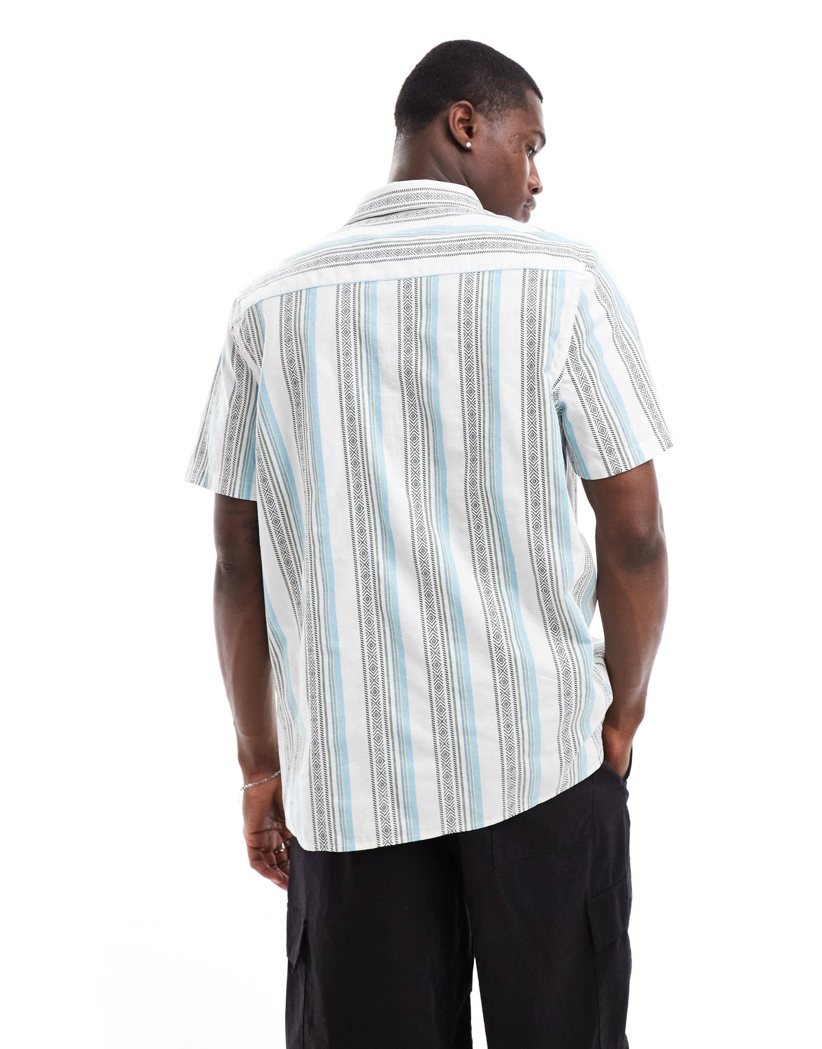 ASOS DESIGN relaxed shirt in aztec stripe - ASOS Sample Sale