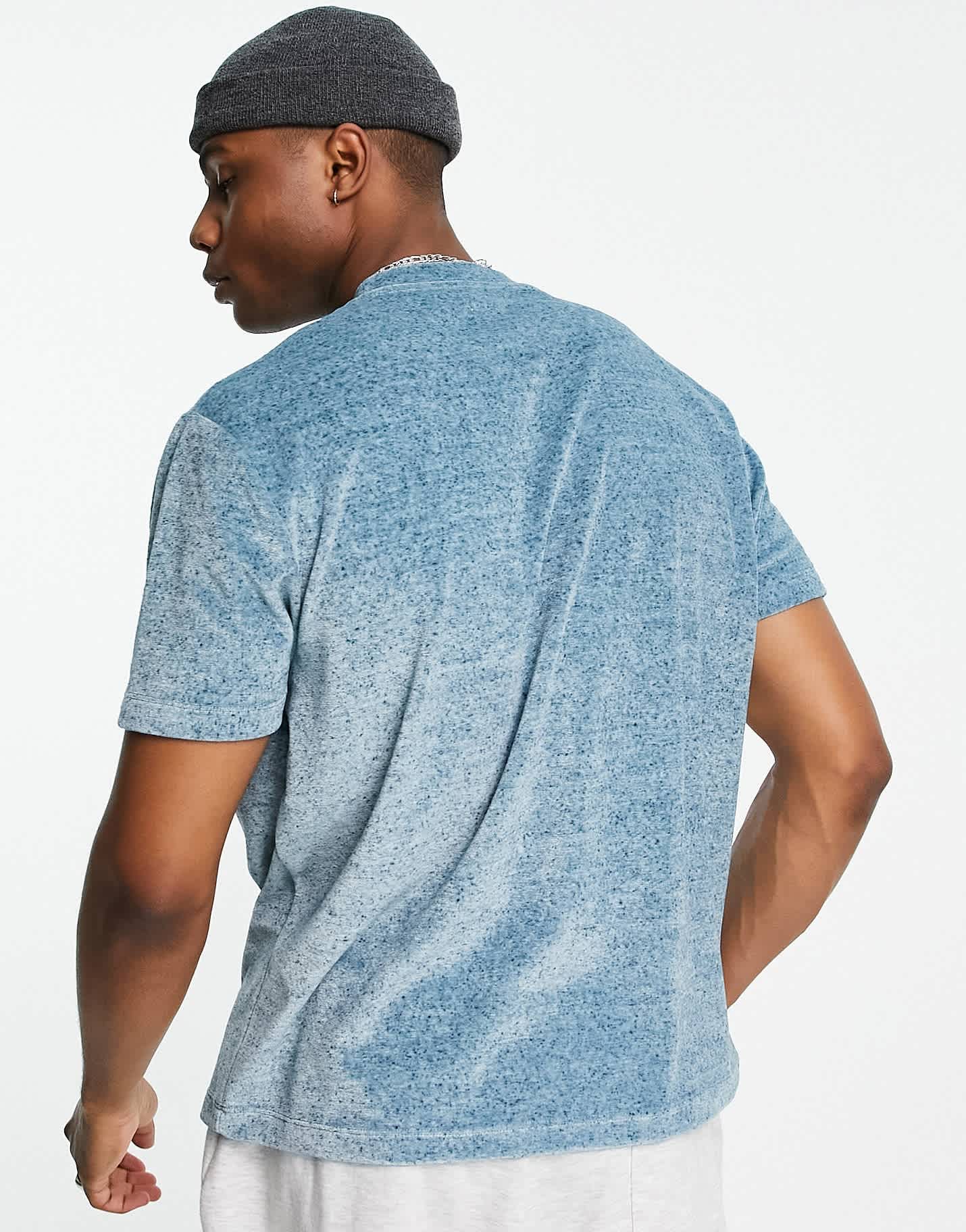 ASOS DESIGN relaxed t-shirt in blue velour marl - ASOS Sample Sale