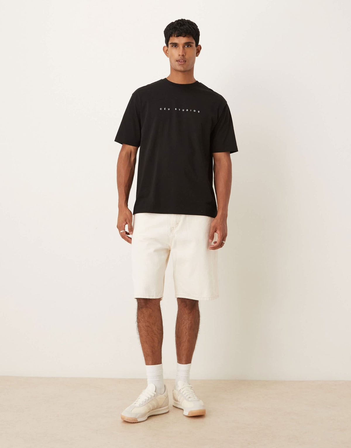 ASOS DESIGN relaxed t-shirt with chest print in black - ASOS Sample Sale