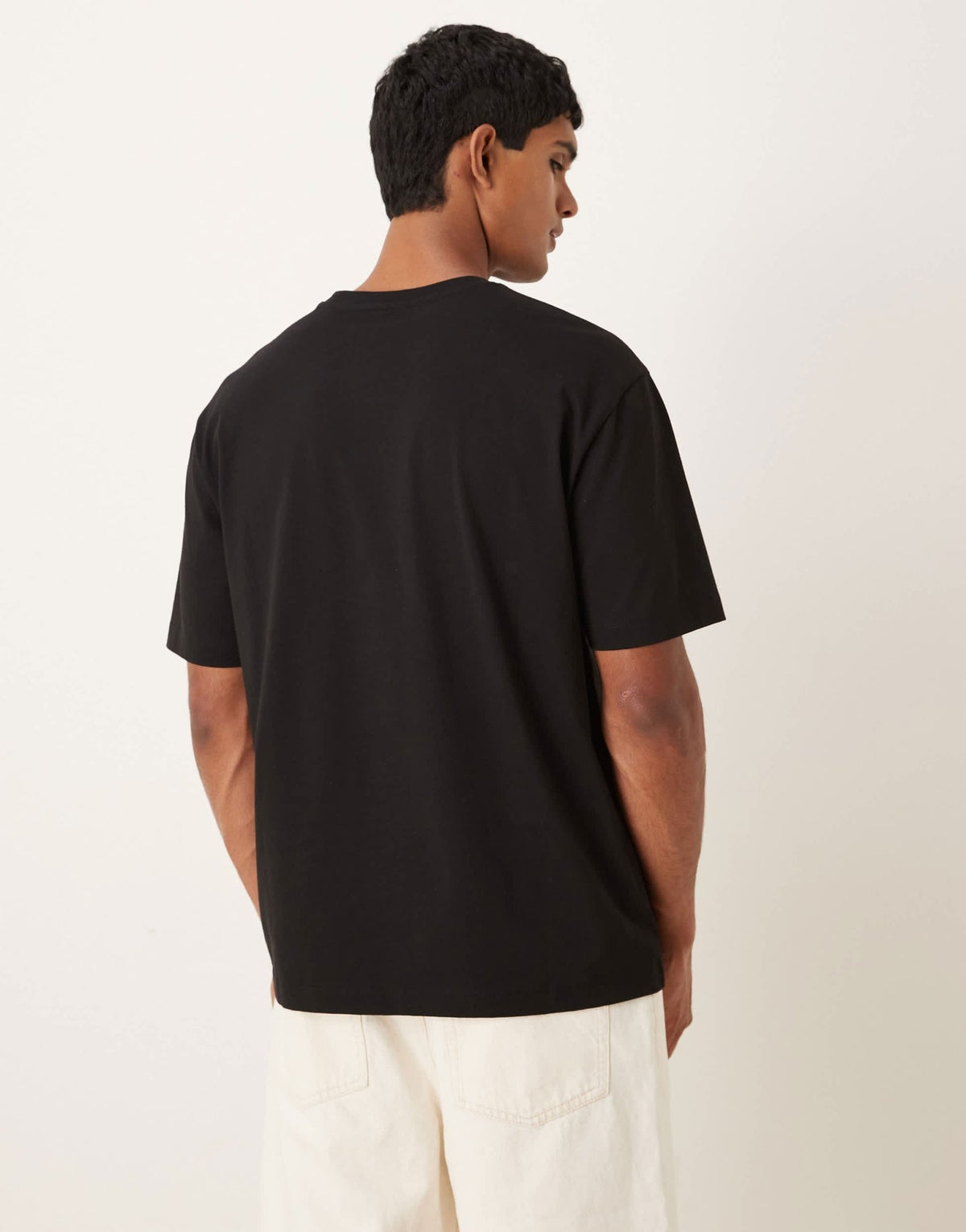 ASOS DESIGN relaxed t-shirt with chest print in black - ASOS Sample Sale