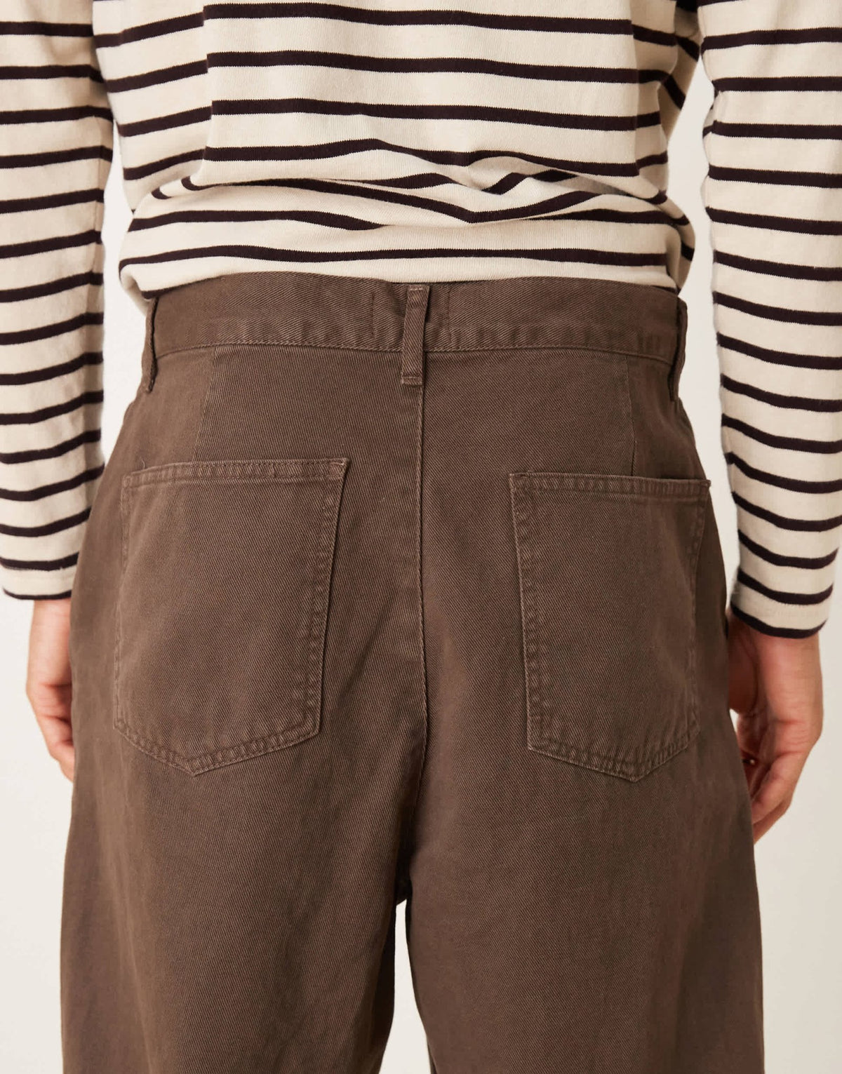 ASOS DESIGN relaxed tapered trousers in brown - ASOS Sample Sale