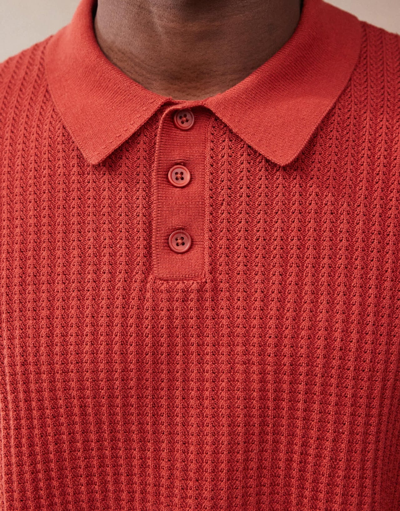 ASOS DESIGN relaxed texture knitted polo in red - ASOS Sample Sale