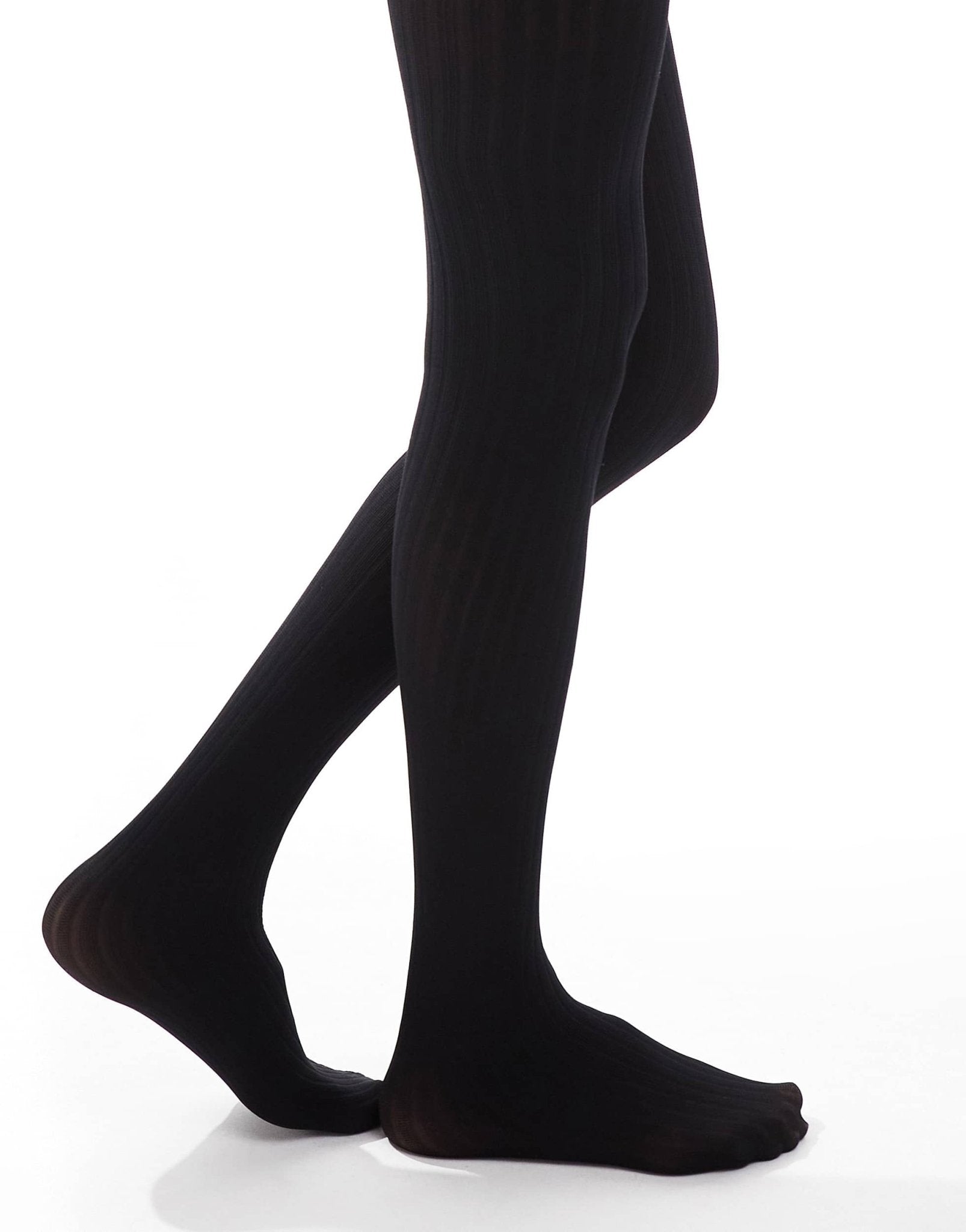 ASOS DESIGN ribbed tights in black - ASOS Sample Sale