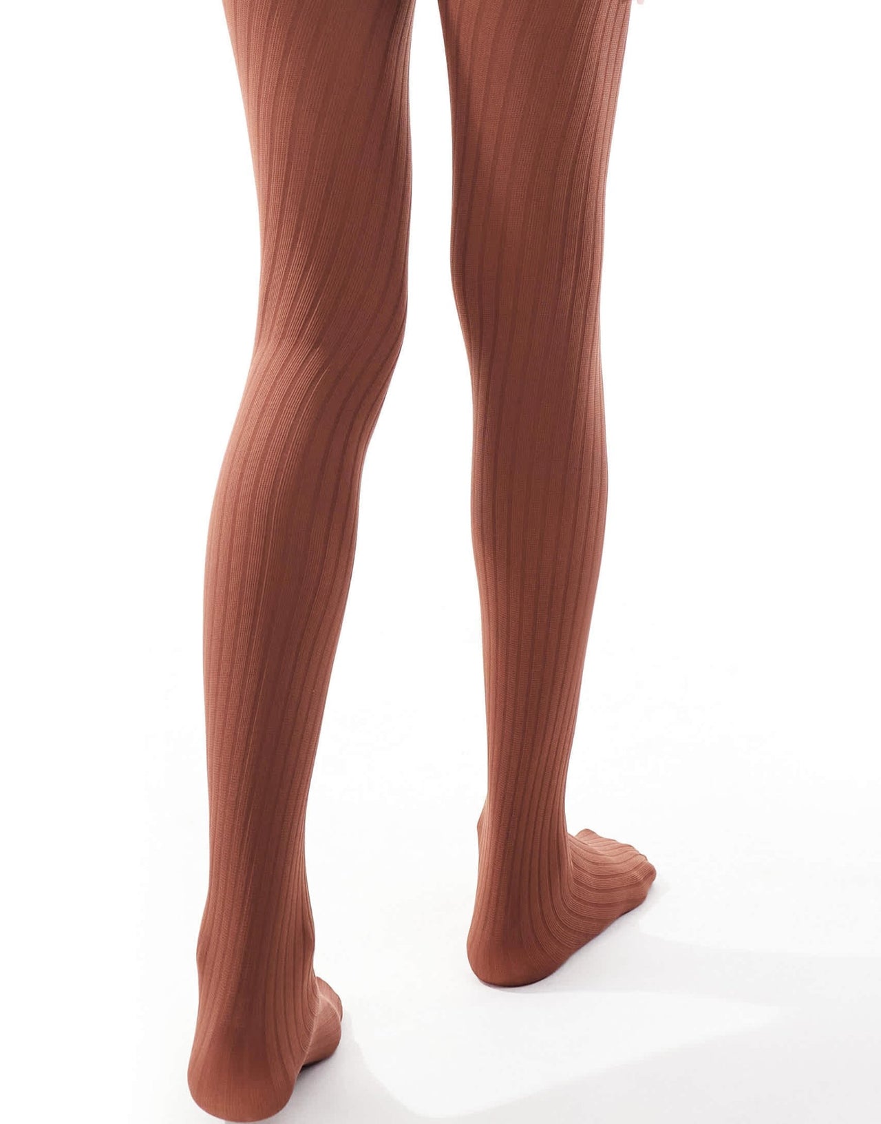 ASOS DESIGN ribbed tights in chocolate - ASOS Sample Sale