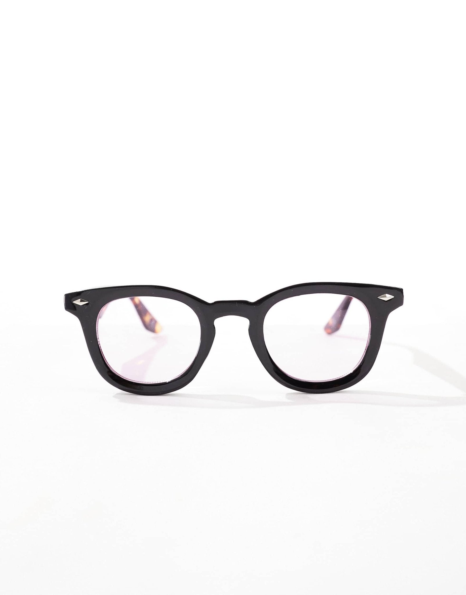 ASOS DESIGN round sunglasses in tortoise shell with pink lens - ASOS Sample Sale