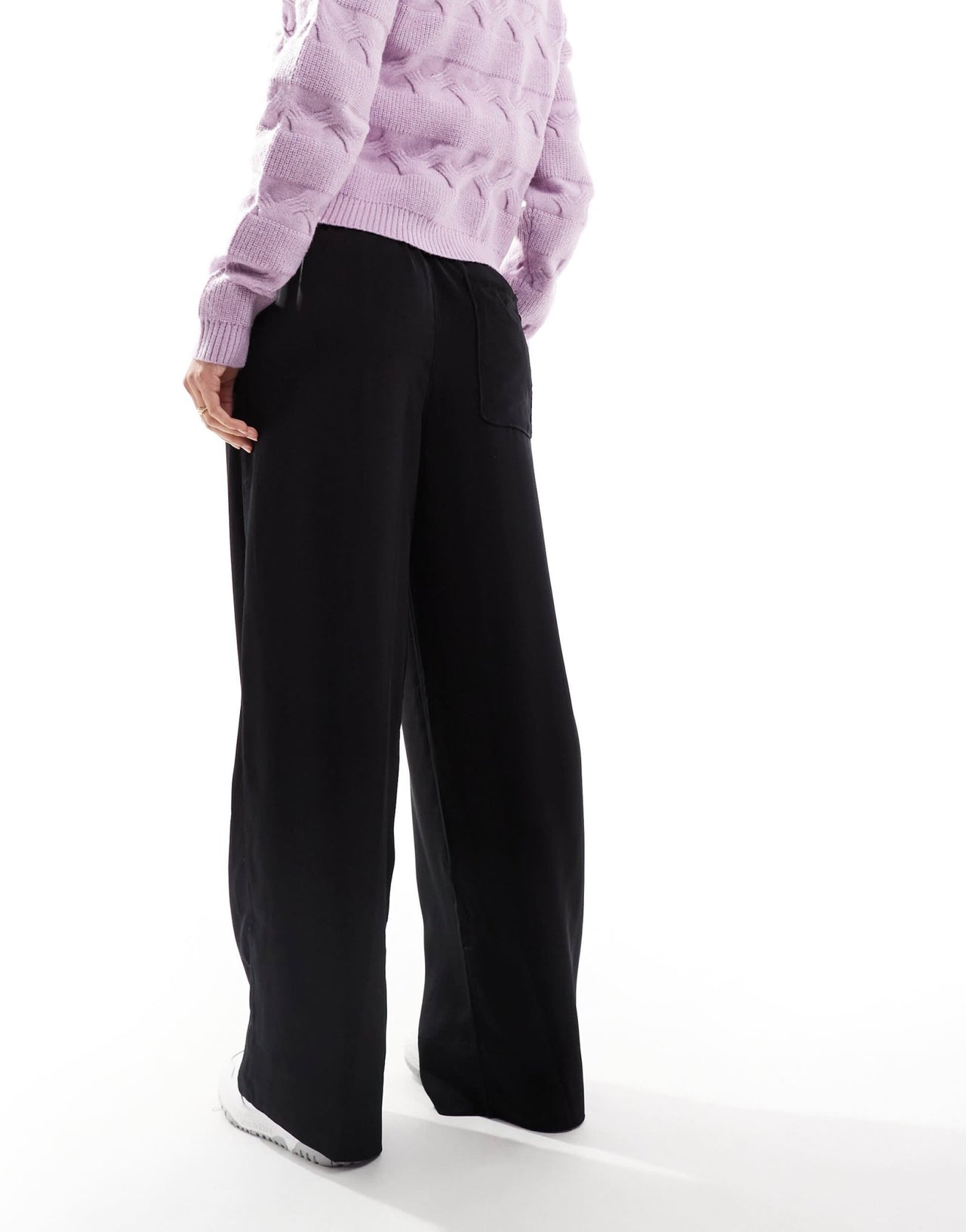 ASOS DESIGN satin pull on trouser in black - ASOS Sample Sale