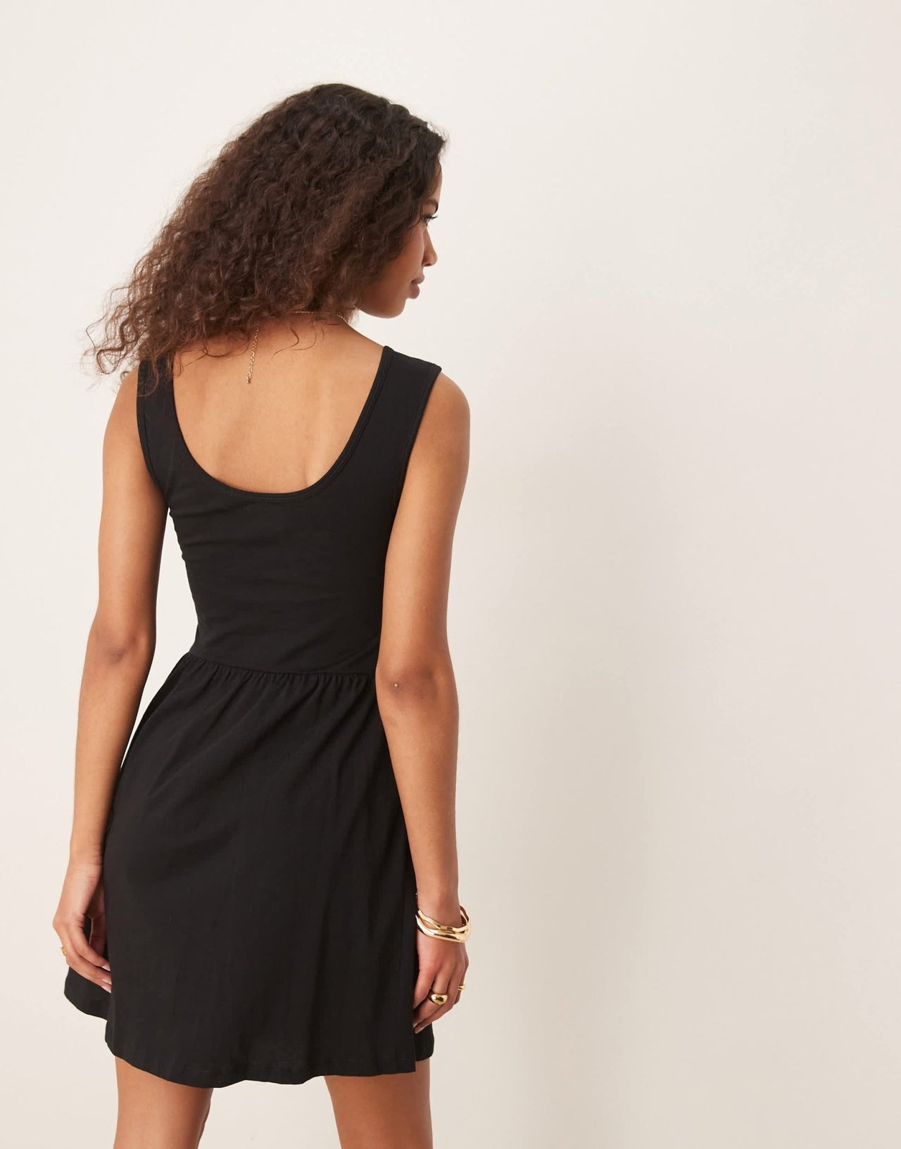 ASOS DESIGN scoop neck mini dress in black - ASOS Sample Sale