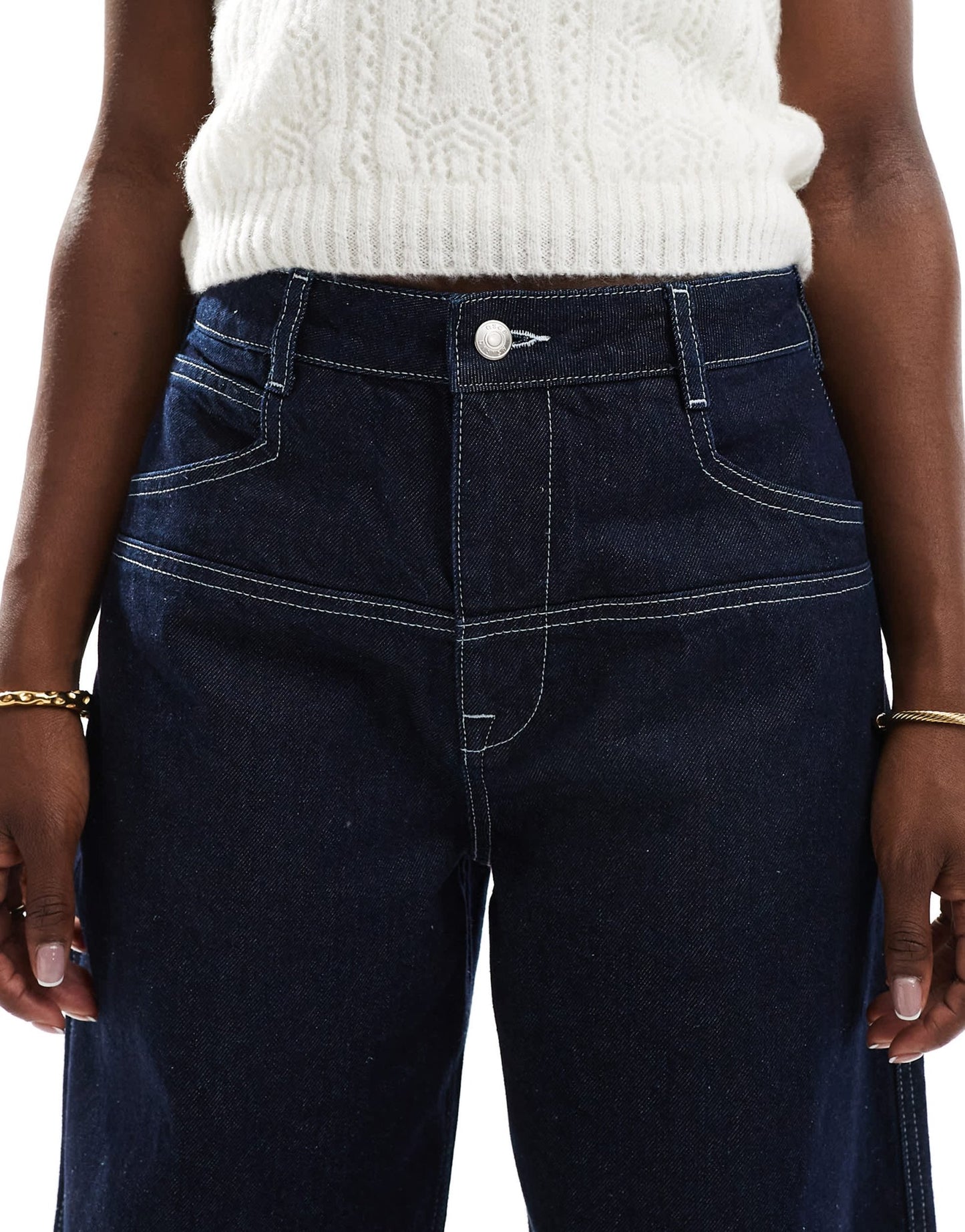 ASOS DESIGN seam detail jean in indigo - ASOS Sample Sale