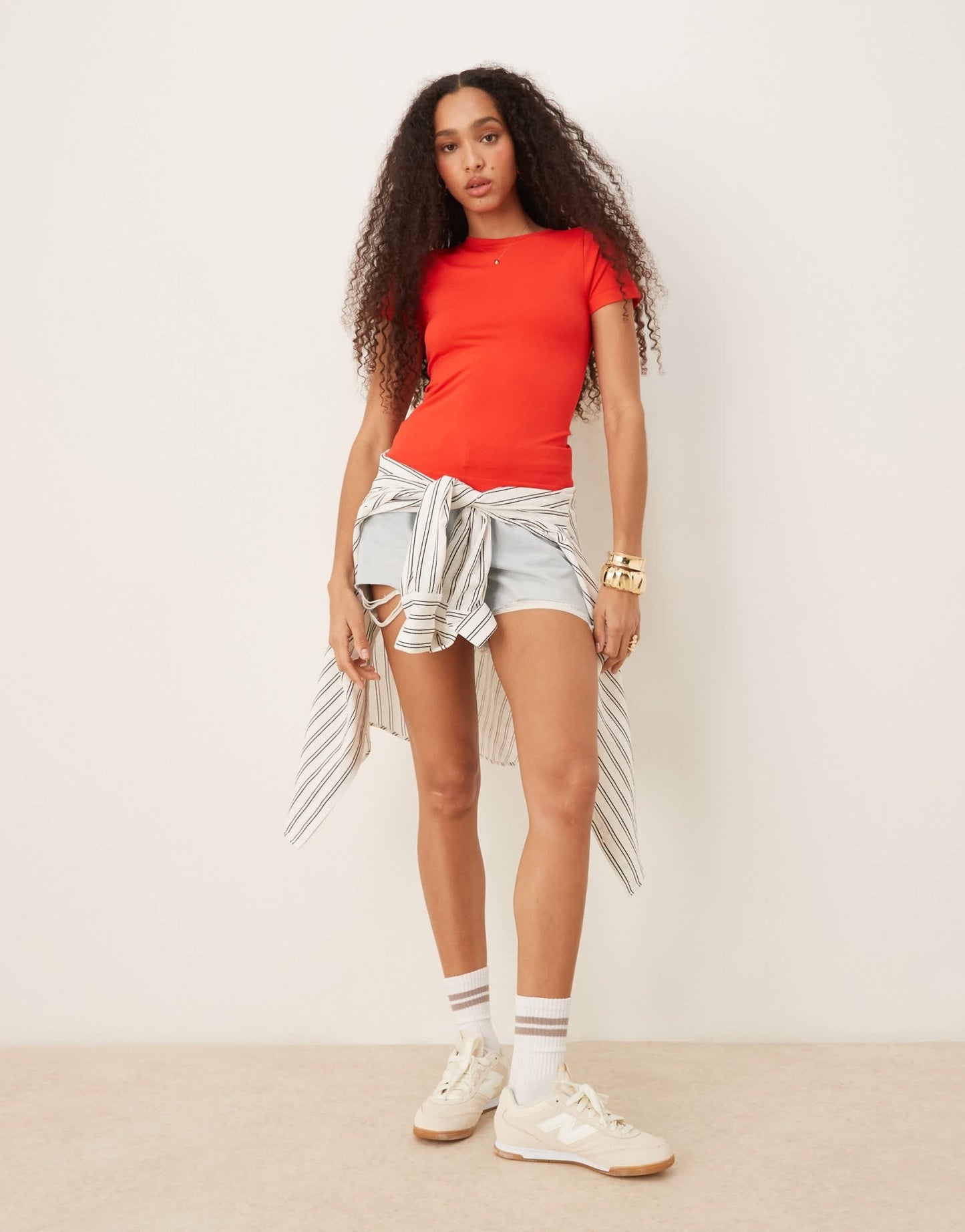 ASOS DESIGN seamless sculpting crew neck seamless t-shirt in bright red - ASOS Sample Sale