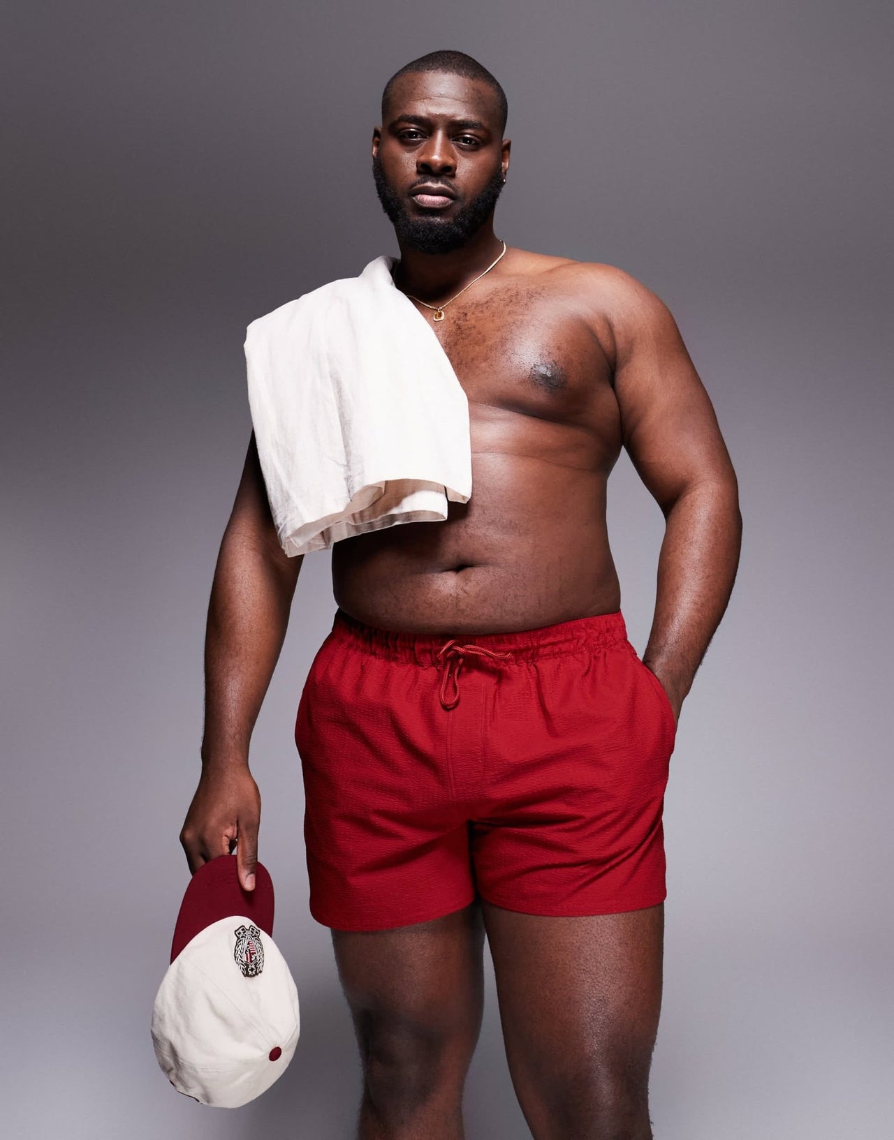 ASOS DESIGN seersucker swim shorts in short length in burgundy - ASOS Sample Sale