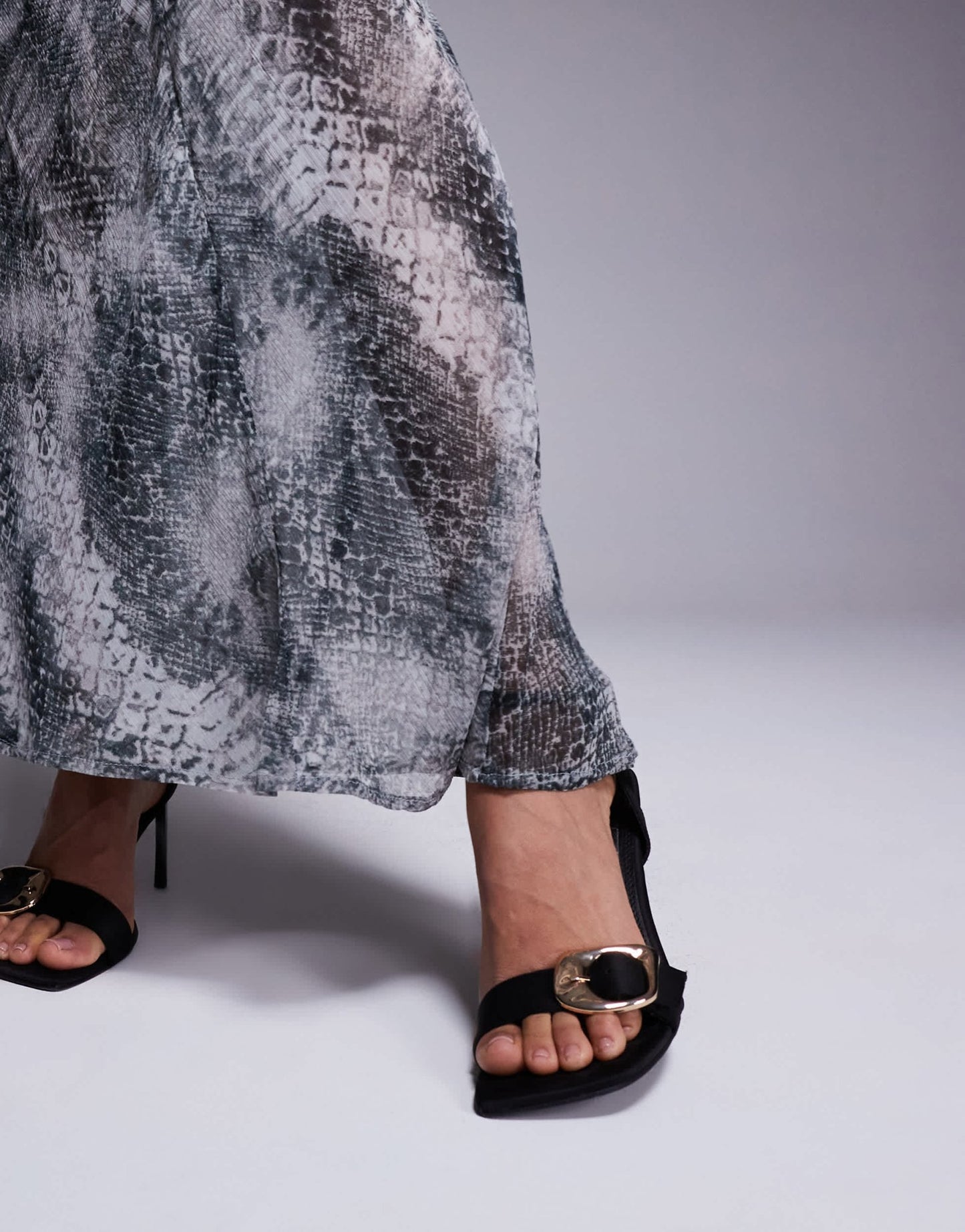 ASOS DESIGN sheer maxi skirt in snake print - ASOS Sample Sale