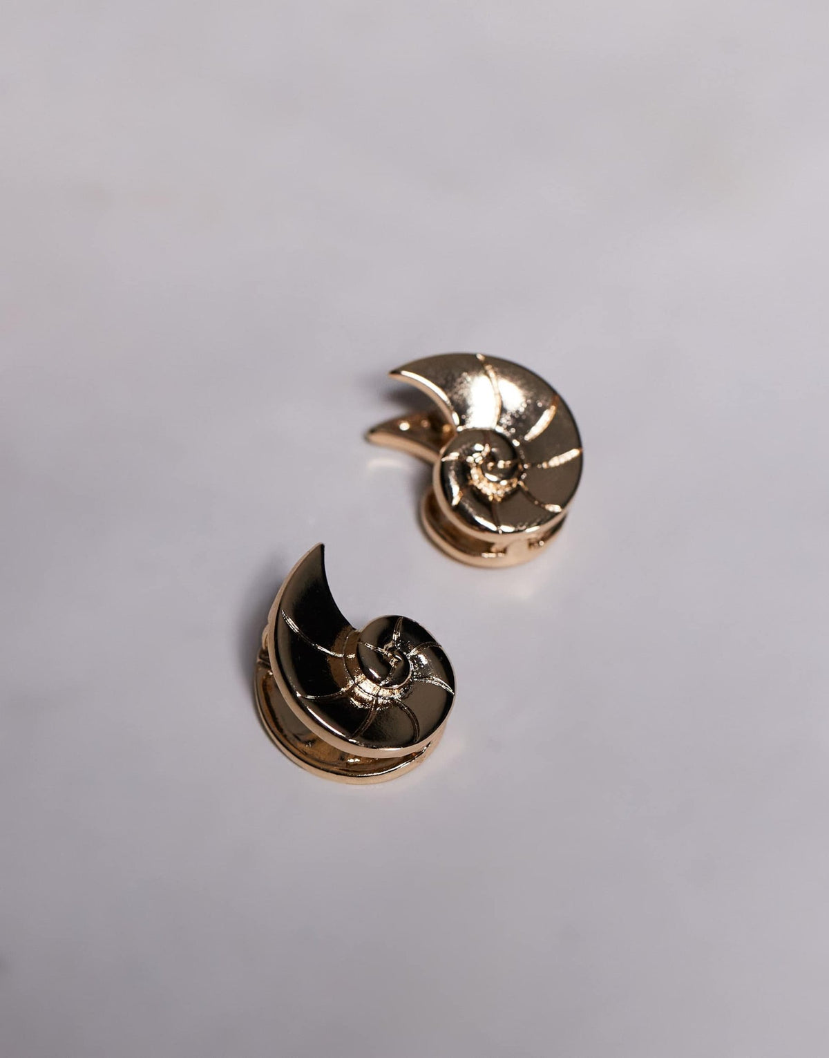 ASOS DESIGN shell stud earrings in gold tone - ASOS Sample Sale