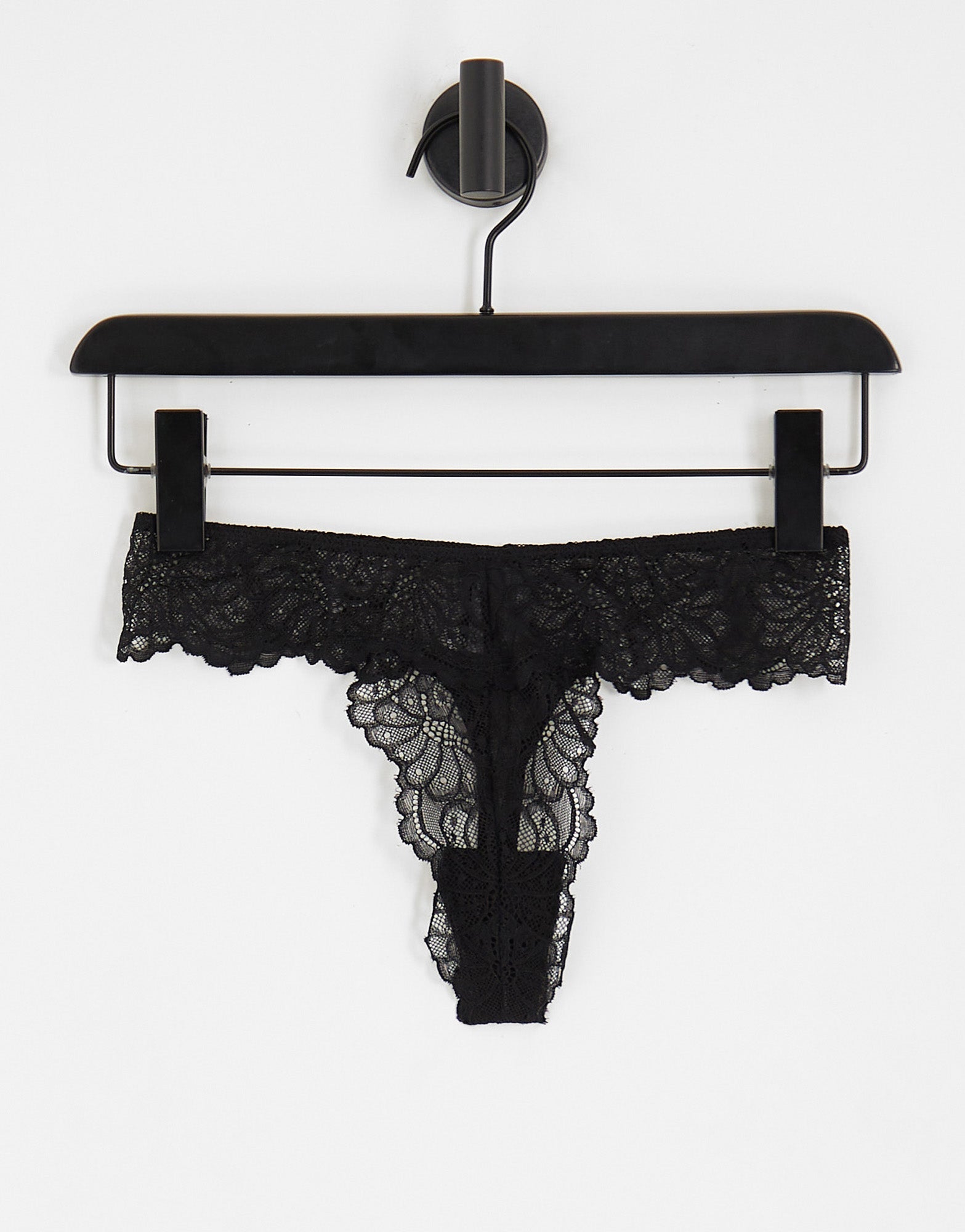 ASOS DESIGN Sienna lace tanga thong in black - ASOS Sample Sale