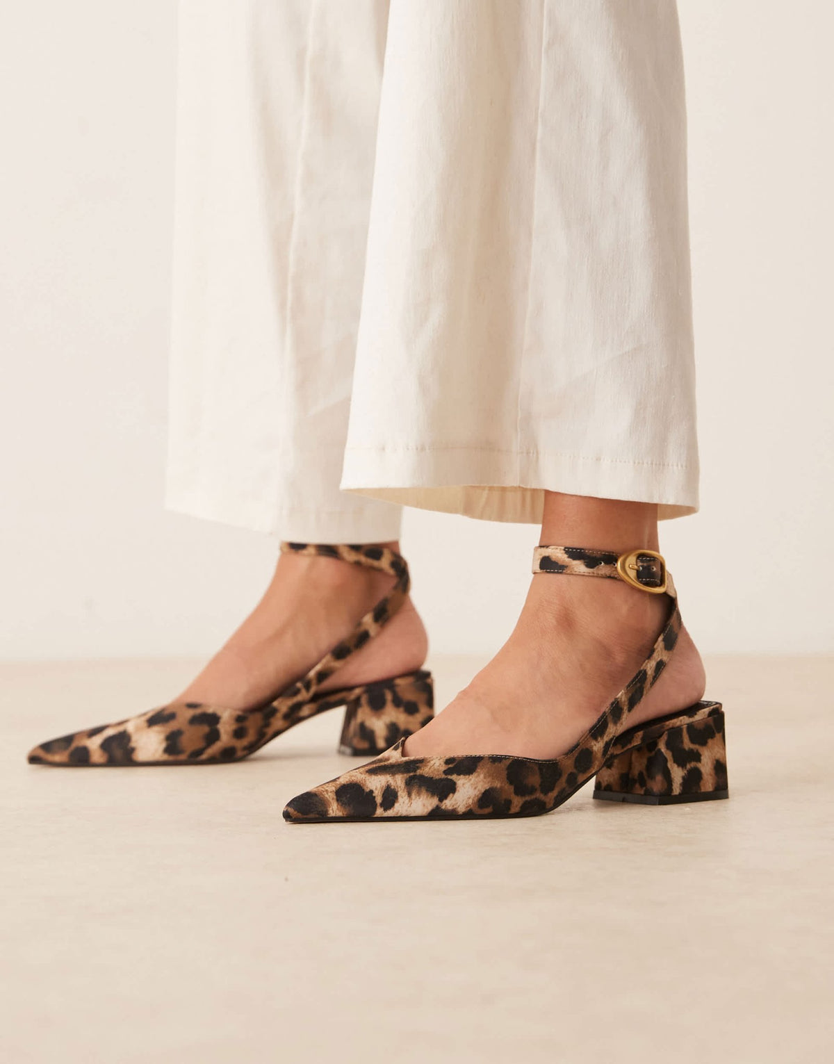 ASOS DESIGN Sienna mid block heel shoes in leopard print - ASOS Sample Sale