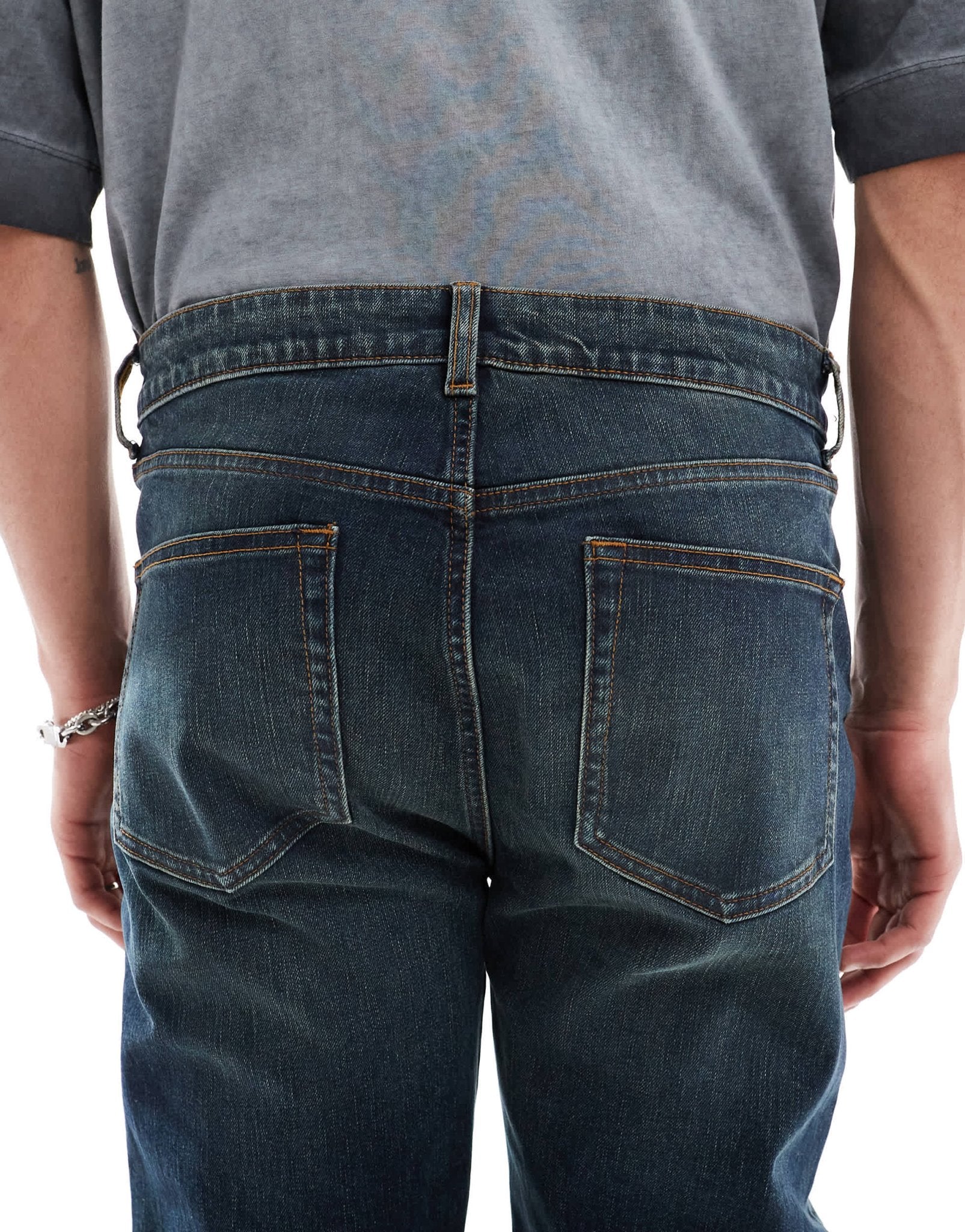 ASOS DESIGN skinny jeans in mid wash blue - ASOS Sample Sale