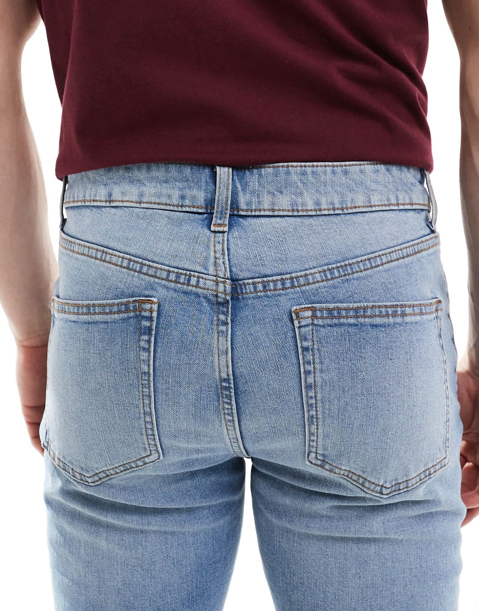 ASOS DESIGN skinny jeans in mid wash blue - ASOS Sample Sale