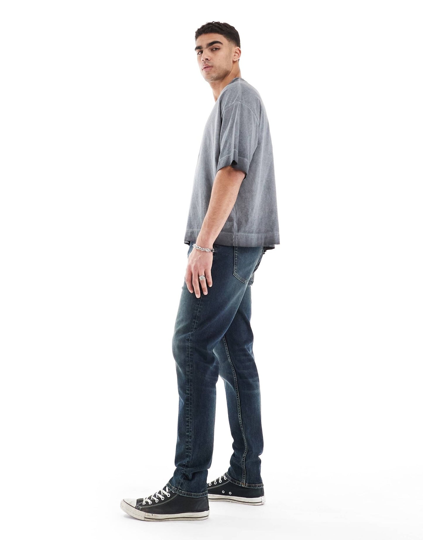 ASOS DESIGN skinny jeans in mid wash blue - ASOS Sample Sale