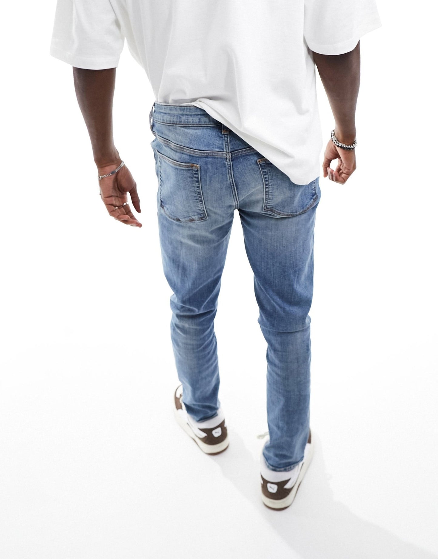 ASOS DESIGN skinny jeans in mid wash blue - ASOS Sample Sale