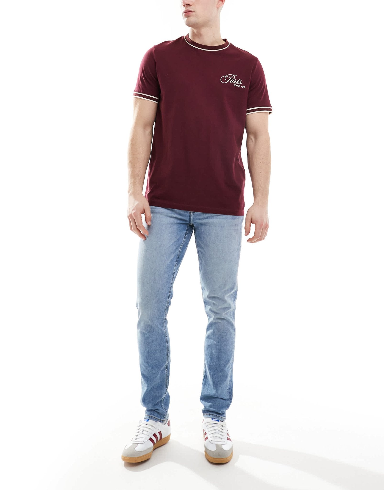 ASOS DESIGN skinny jeans in mid wash blue - ASOS Sample Sale
