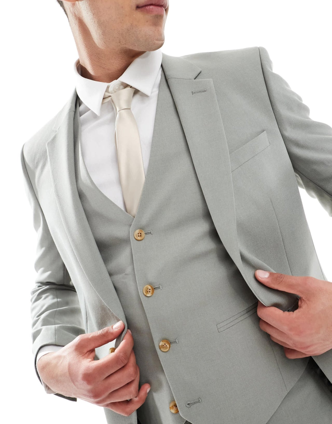 ASOS DESIGN skinny suit jacket in light green - ASOS Sample Sale