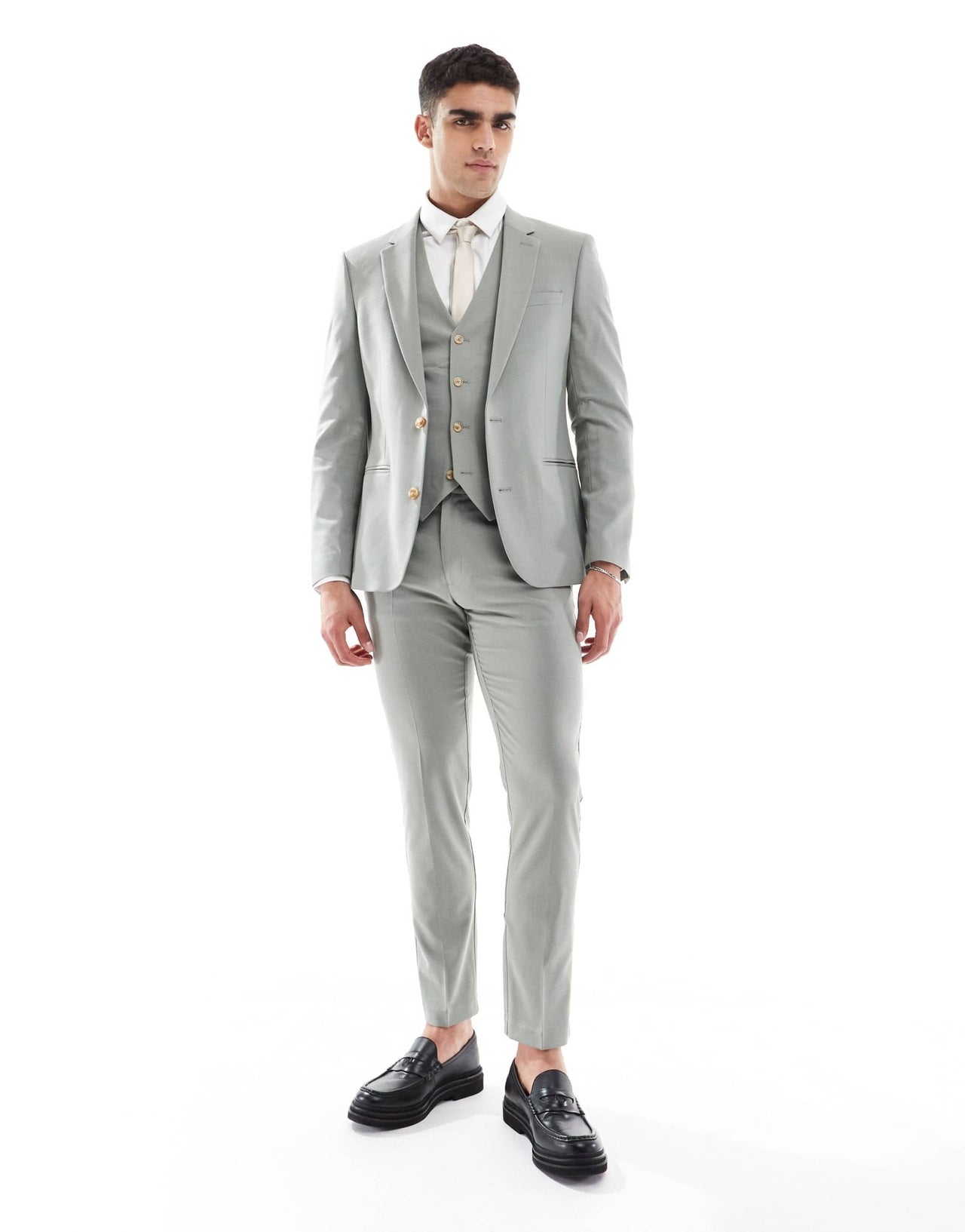 ASOS DESIGN skinny suit jacket in light green - ASOS Sample Sale
