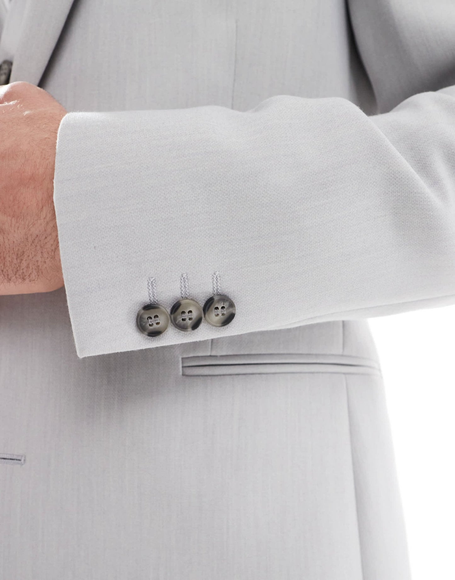 ASOS DESIGN skinny suit jacket in light grey microtexture - ASOS Sample Sale