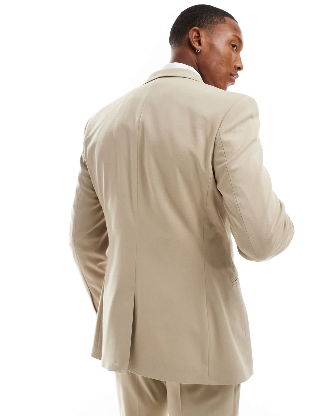 ASOS DESIGN skinny suit jacket in stone - ASOS Sample Sale