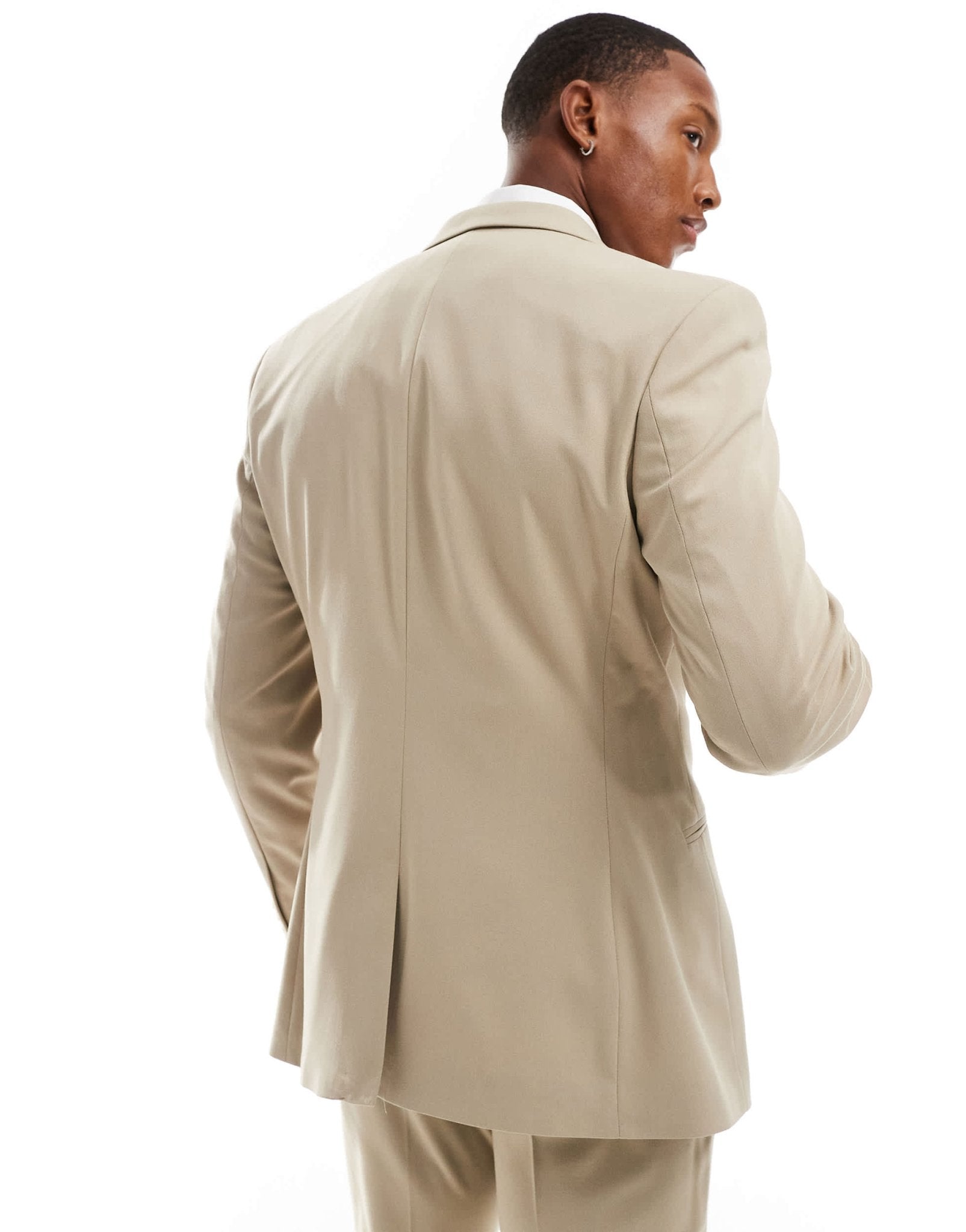 ASOS DESIGN skinny suit jacket in stone - ASOS Sample Sale