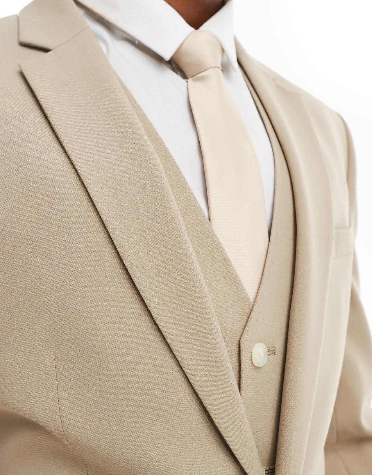 ASOS DESIGN skinny suit jacket in stone - ASOS Sample Sale