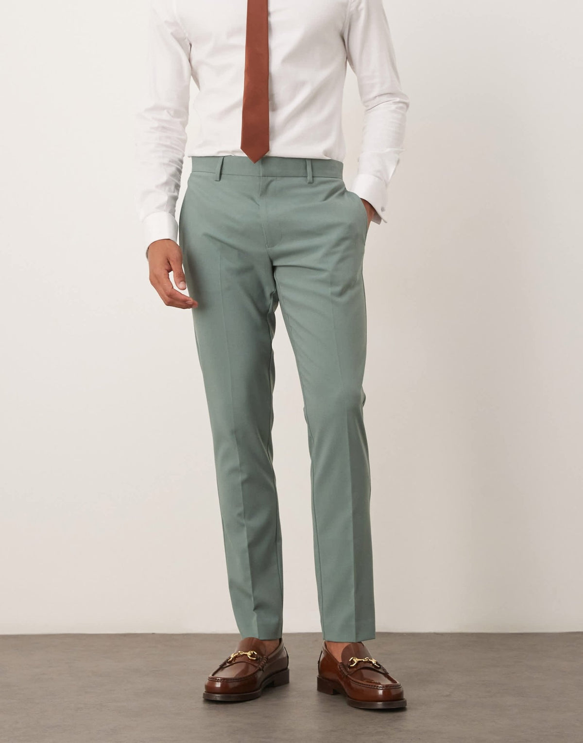 ASOS DESIGN skinny suit trousers in green - ASOS Sample Sale