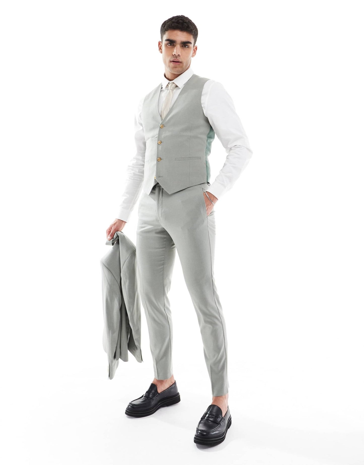 ASOS DESIGN skinny suit trousers in light green - ASOS Sample Sale