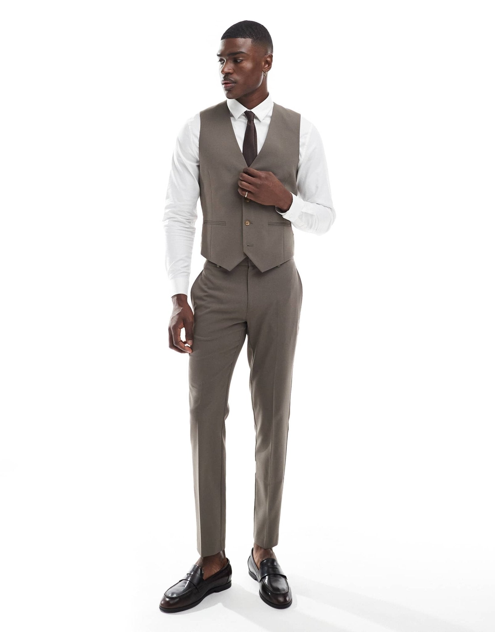 ASOS DESIGN skinny suit trousers in mink brown - ASOS Sample Sale