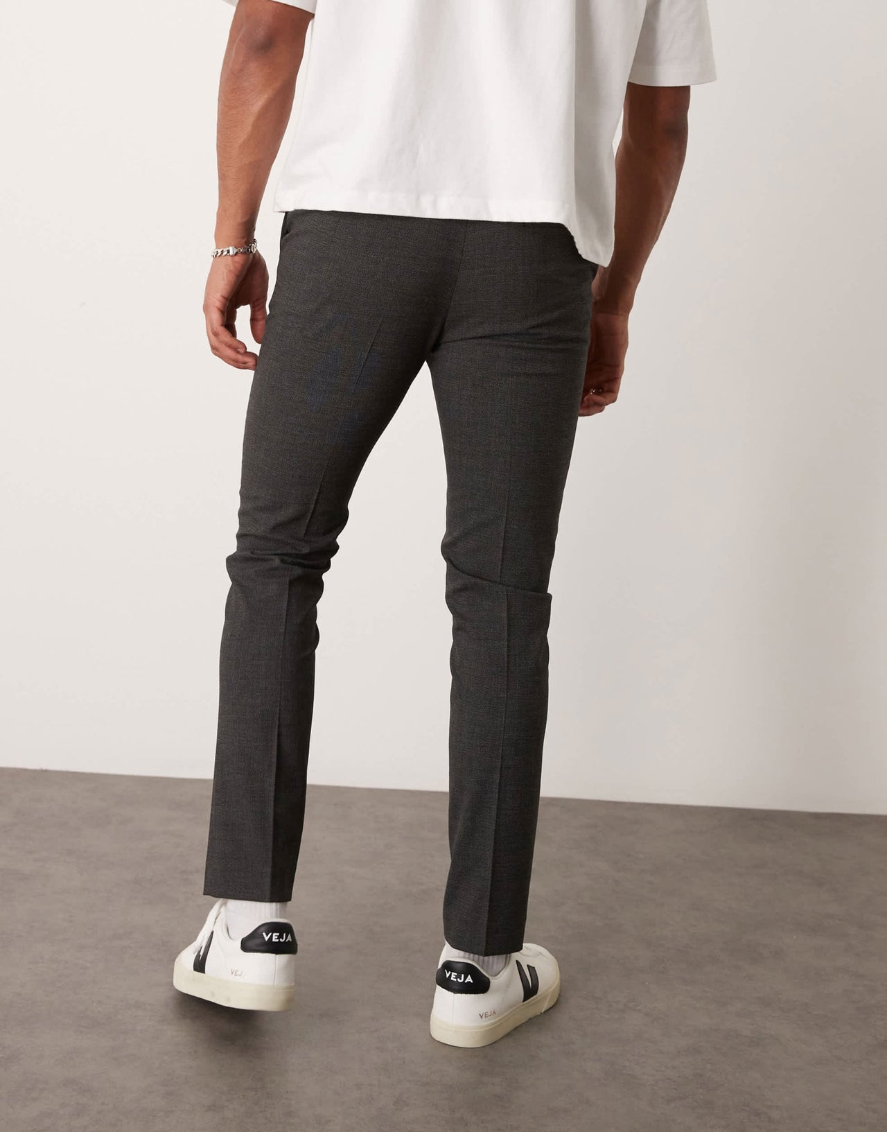 ASOS DESIGN skinny suit trousers in salt and pepper texture - ASOS Sample Sale