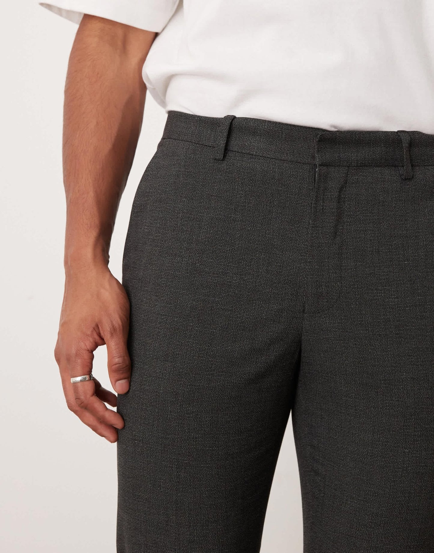 ASOS DESIGN skinny suit trousers in salt and pepper texture - ASOS Sample Sale