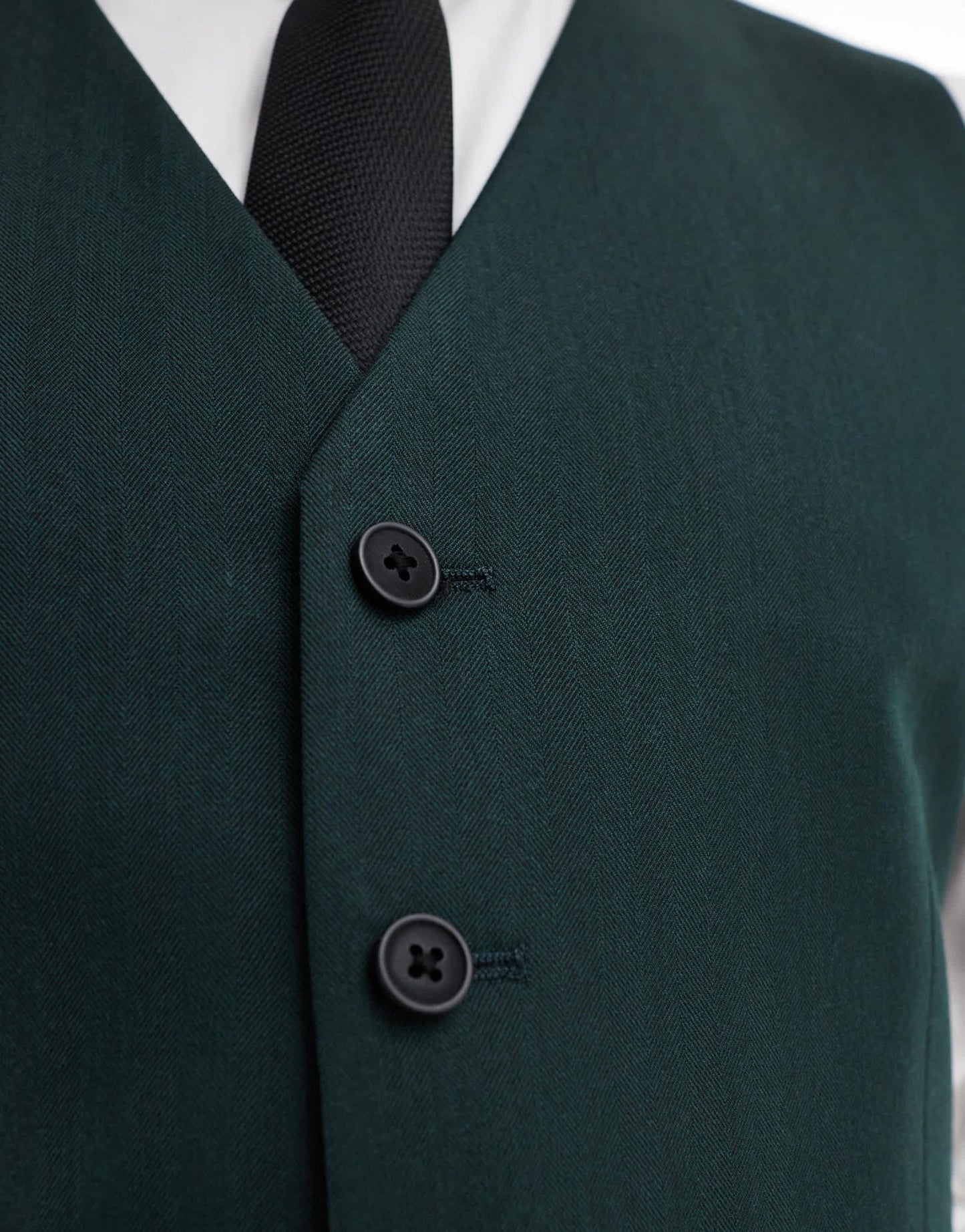 ASOS DESIGN skinny suit waistcoat in dark green herringbone - ASOS Sample Sale