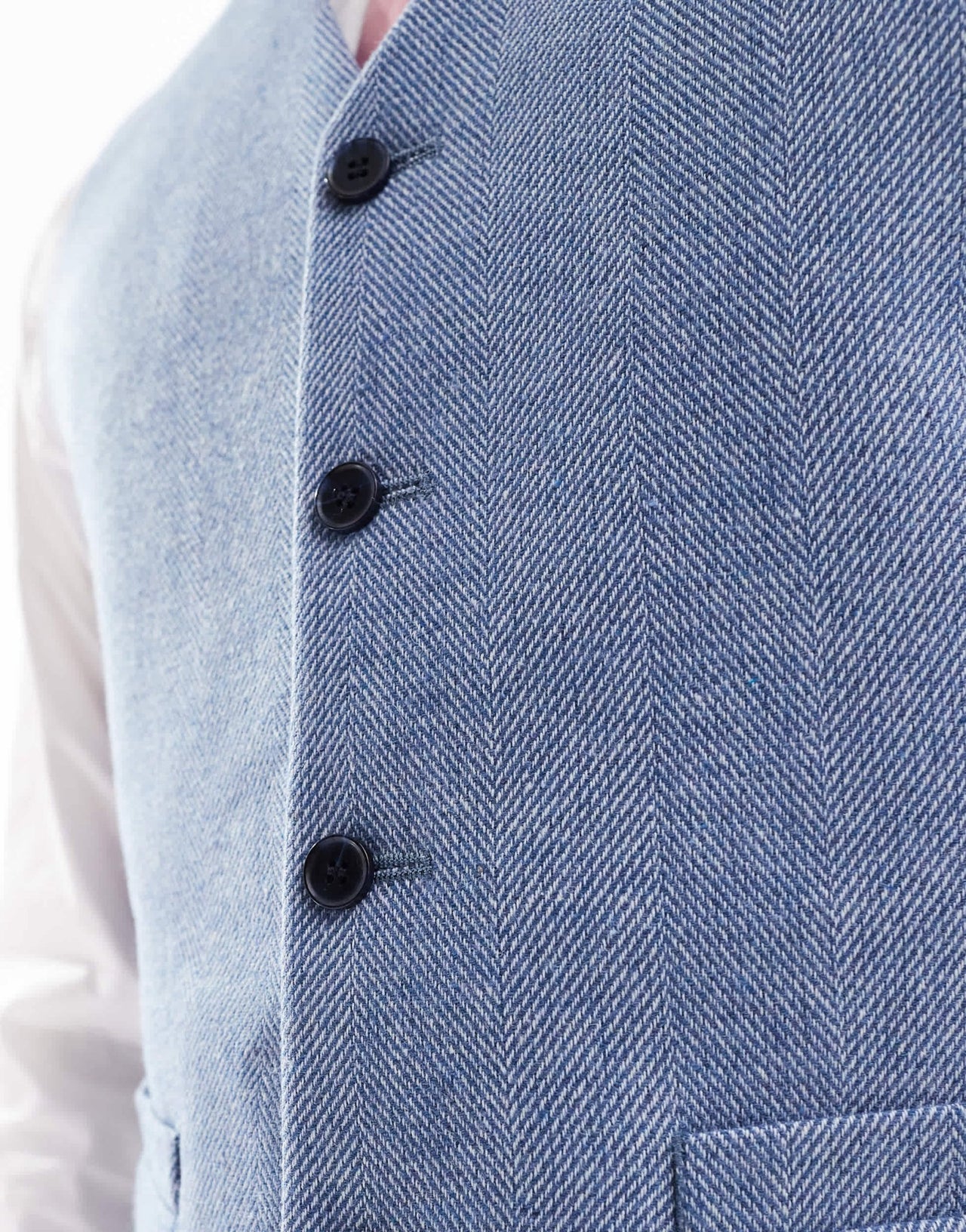 ASOS DESIGN skinny suit waistcoat with wool in blue - ASOS Sample Sale