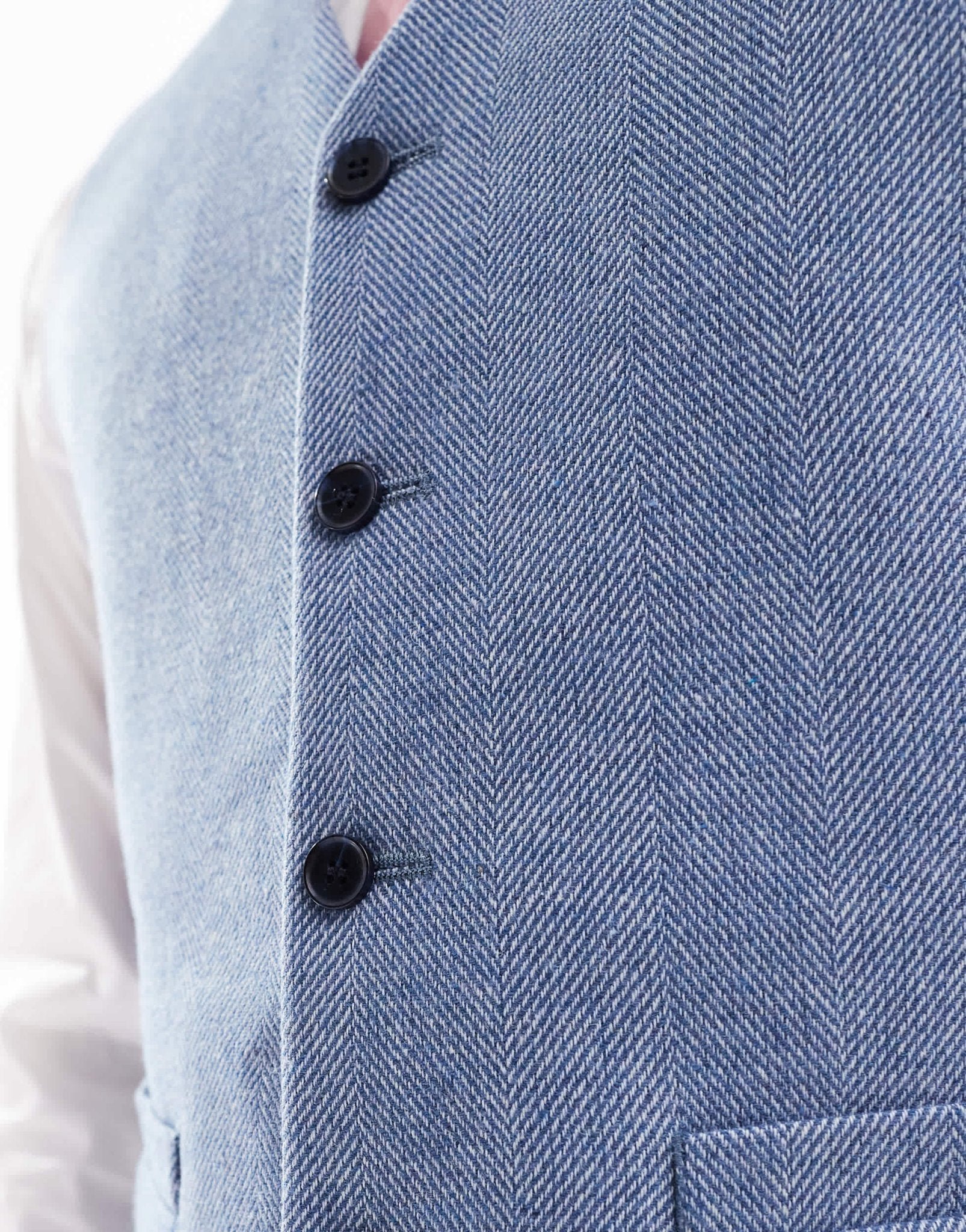 ASOS DESIGN skinny suit waistcoat with wool in blue - ASOS Sample Sale