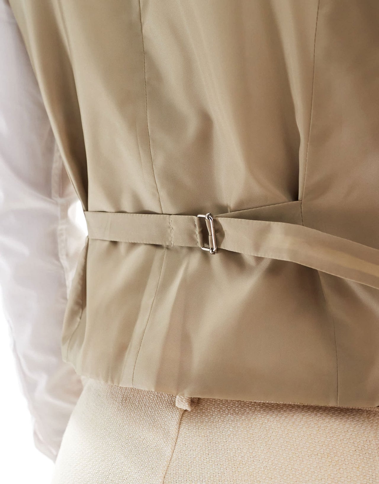 ASOS DESIGN skinny suit waistcoat wool mix in stone weave - ASOS Sample Sale