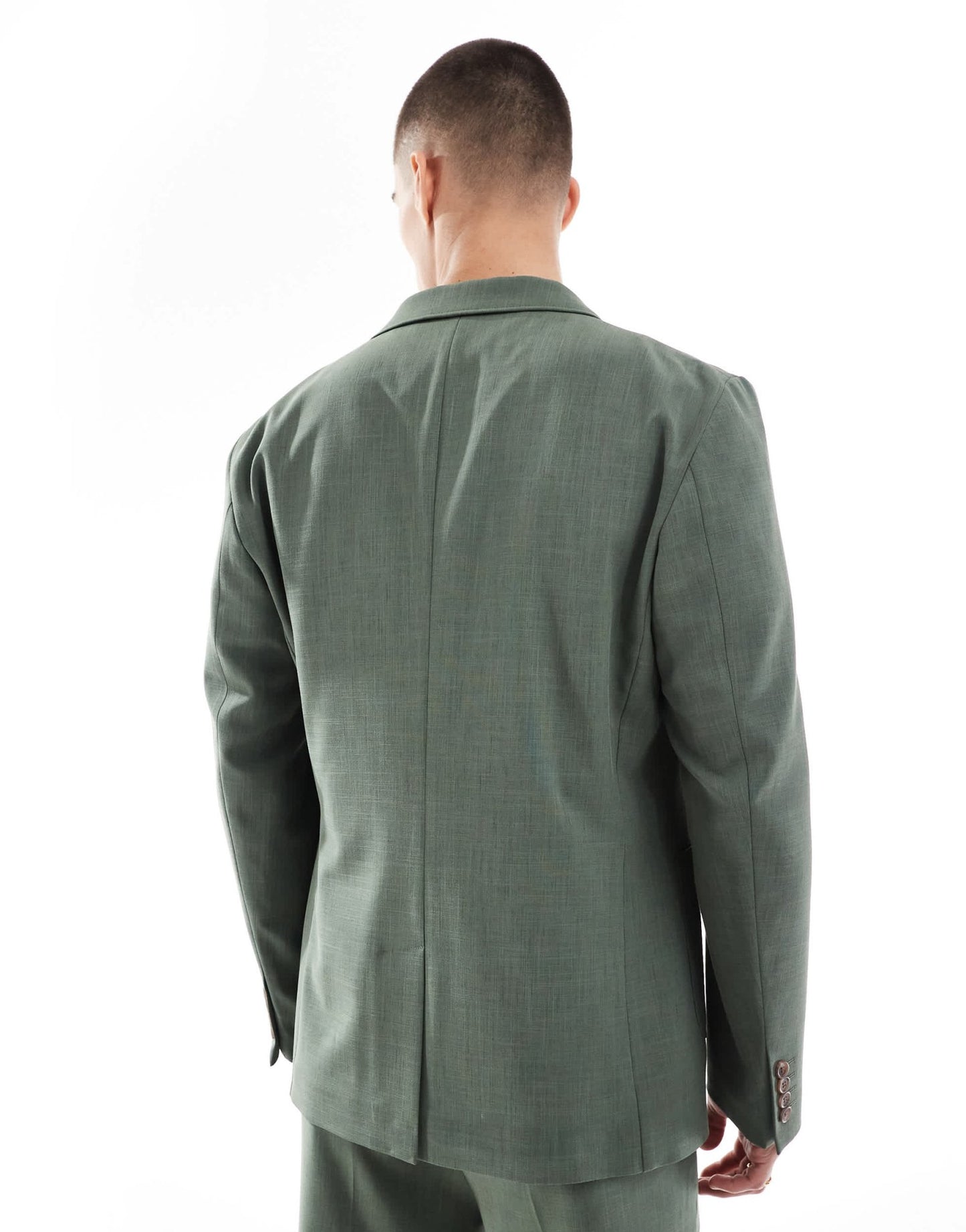 ASOS DESIGN skinny summer suit jacket in green crosshatch - ASOS Sample Sale