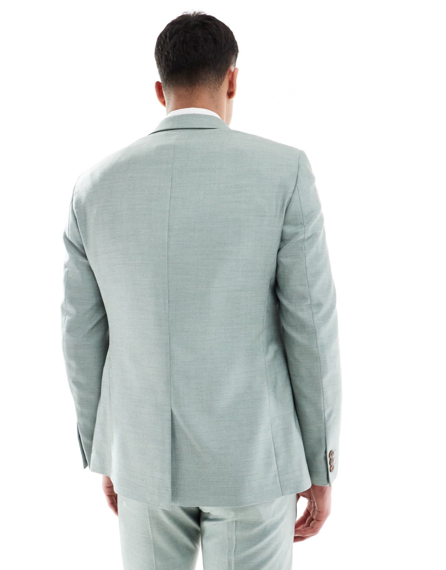 ASOS DESIGN skinny wedding suit jacket in green texture - ASOS Sample Sale