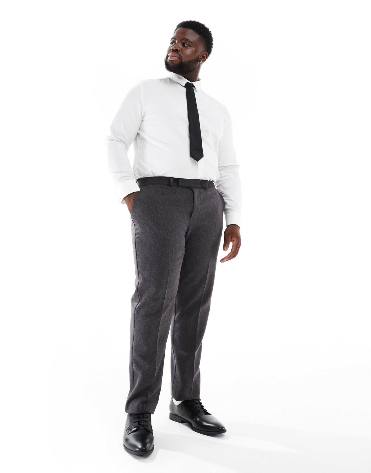 ASOS DESIGN skinny wool blend suit trousers in charcoal basket weave - ASOS Sample Sale