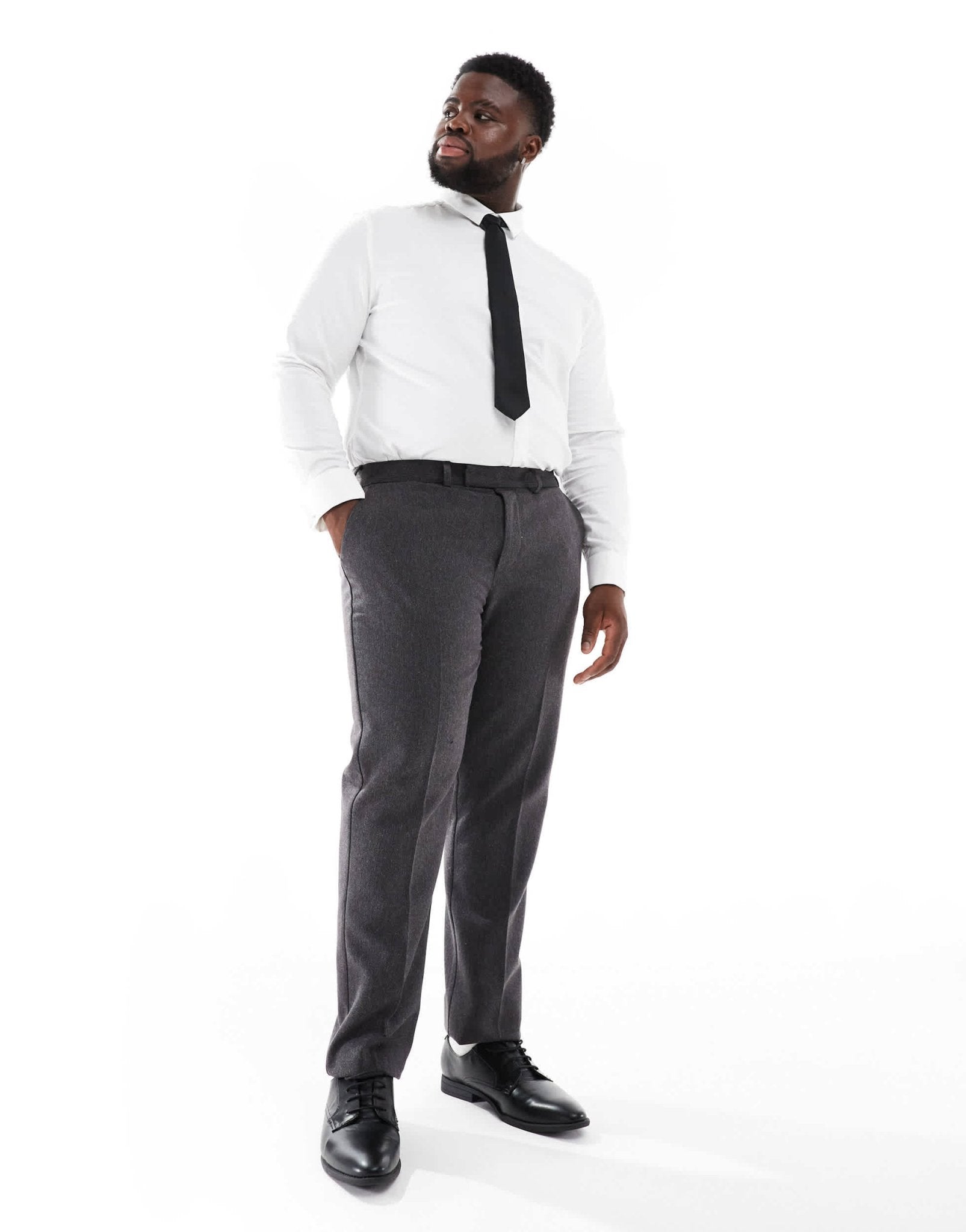 ASOS DESIGN skinny wool blend suit trousers in charcoal basket weave - ASOS Sample Sale