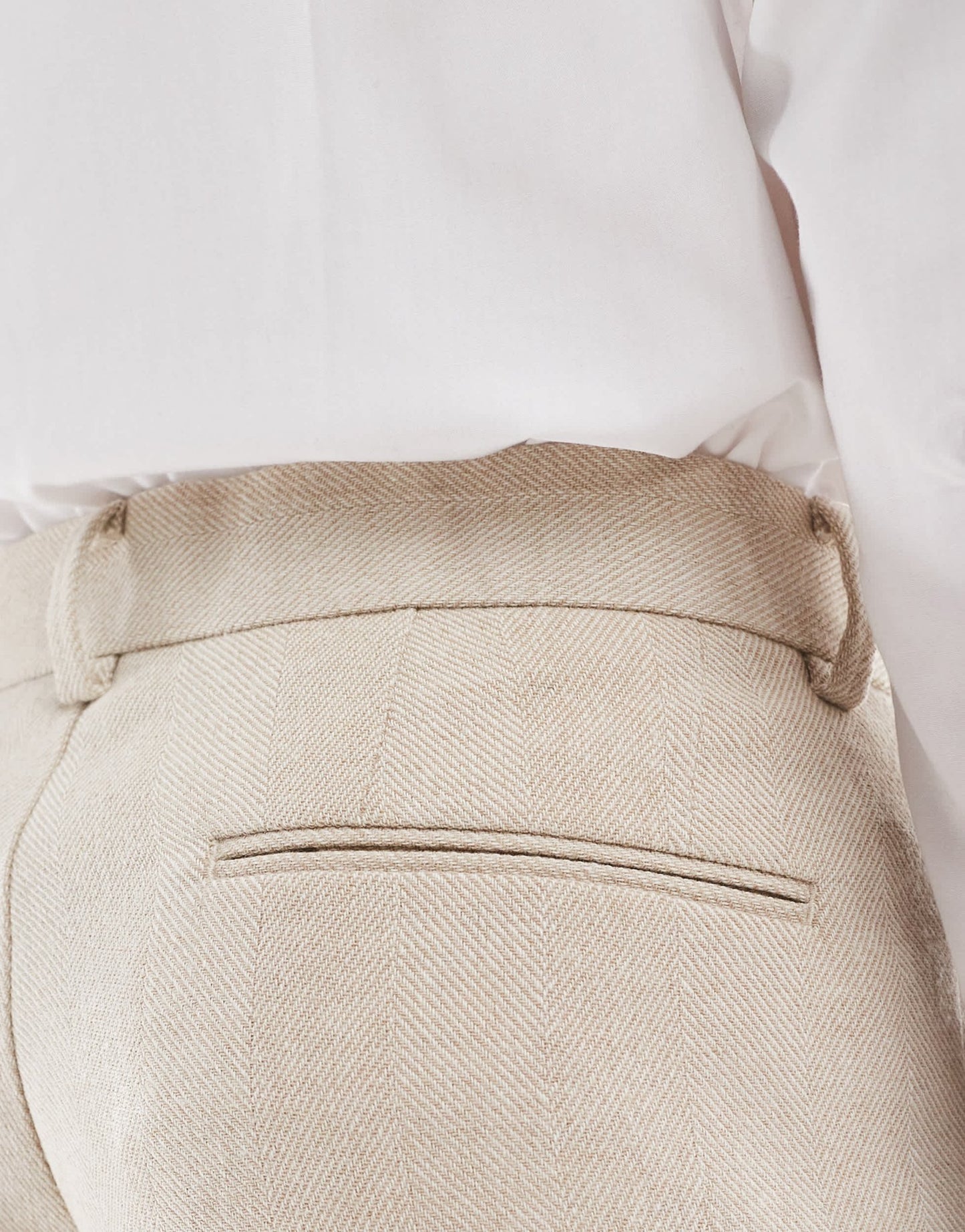 ASOS DESIGN skinny wool blend suit trousers in stone herringbone - ASOS Sample Sale